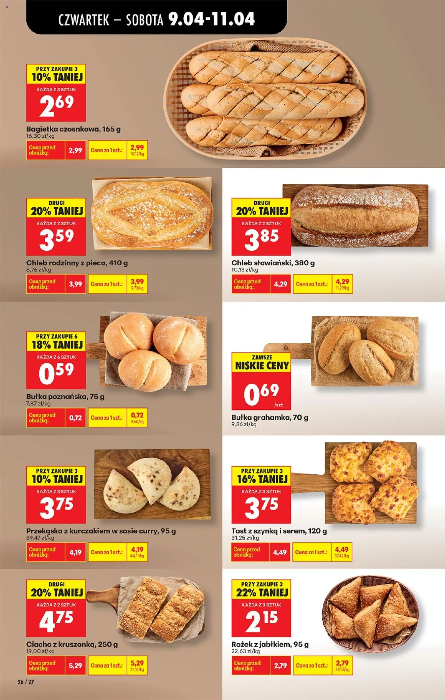 Biedronka Polsko leták - Codziennie niskie ceny od 09.04.2026 | Strana: 36 | Produkty: Chléb