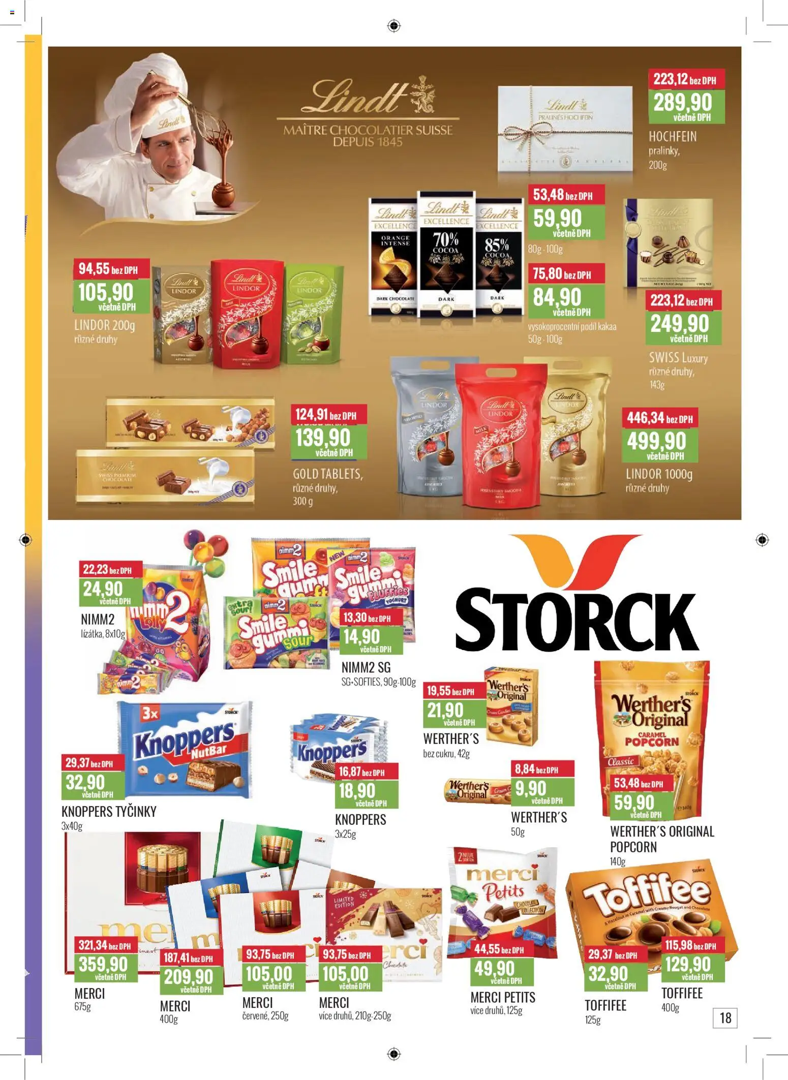 Ratio leták od 01.12.2025 | Strana: 19 | Produkty: Lindor, Lindt, Knoppers, Tyčinky