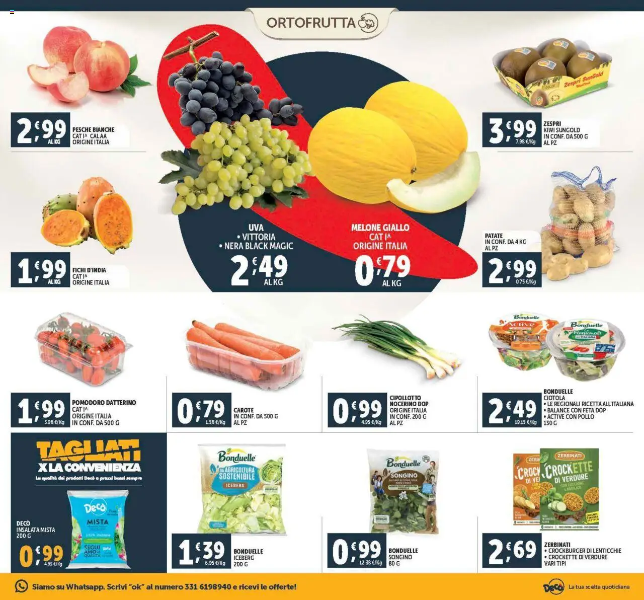 Volantino Decò del 08.08.2025 | Pagina: 5 | Prodotti: Pollo, Kiwi, Patate, Verdure