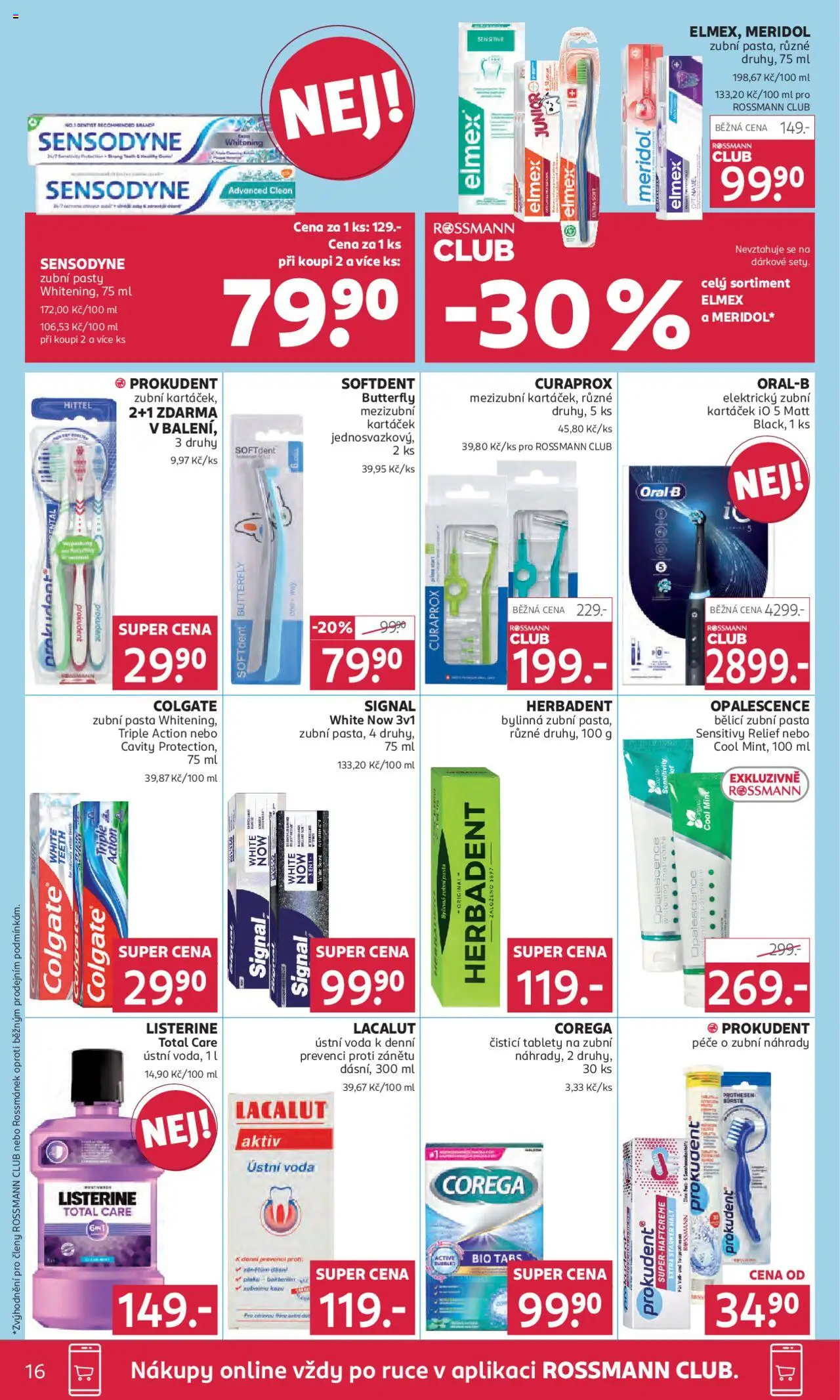 Rossmann leták od 27.08.2025 | Strana: 16 | Produkty: Ústní voda, Voda, Elektrický zubní kartáček, Lacalut Aktiv