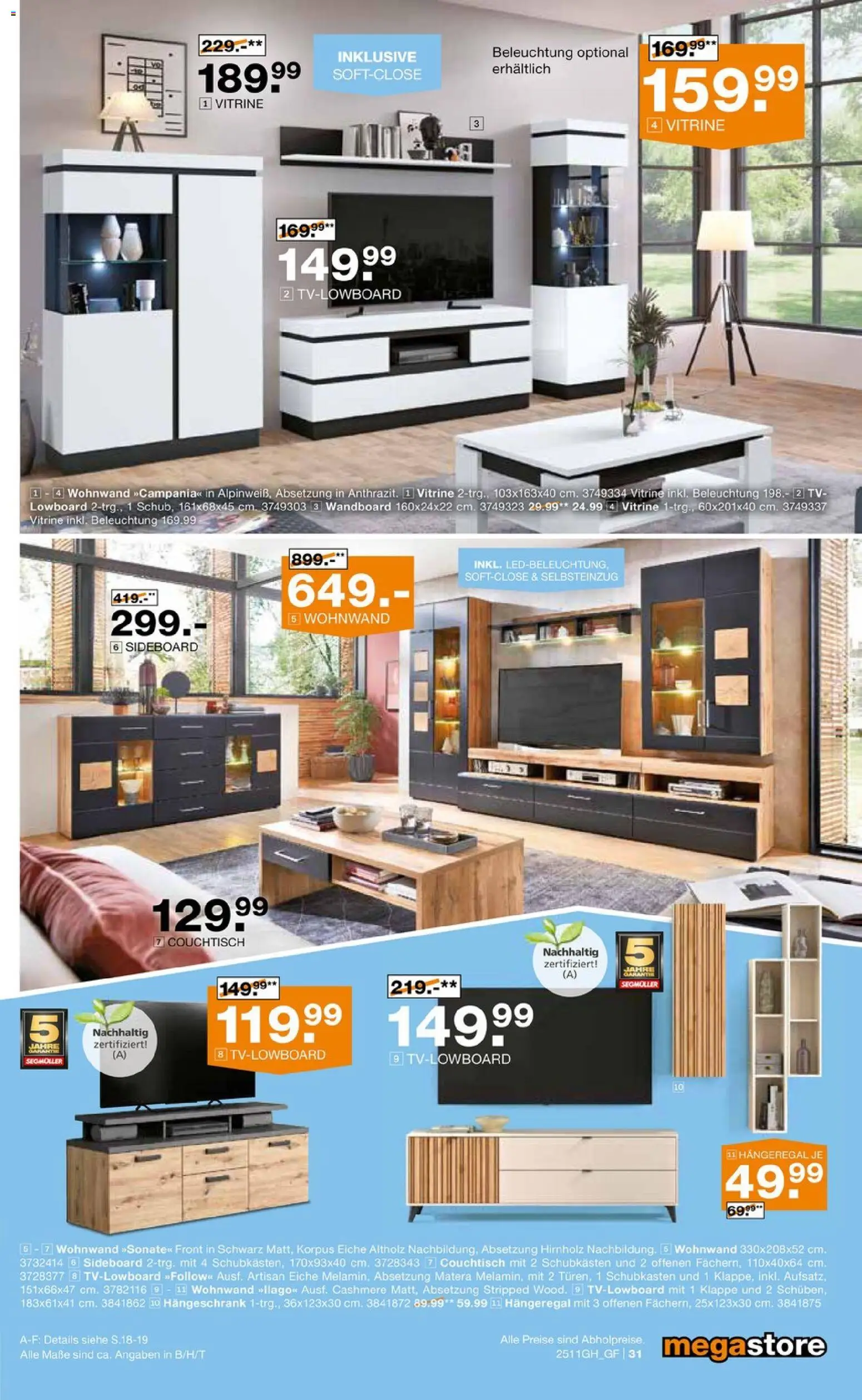 Segmüller Prospekt 	 – gültig ab 01.11.2025 | Seite: 47 | Produkte: Wohnwand, Lowboard, Wandboard, TV