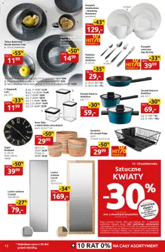 Pogląd oferty "Black Red White promocje" - ważna od 13.10.2025 | Strona: 12 | Produkty: Zegar, Garnek, Lustro, Kwiaty