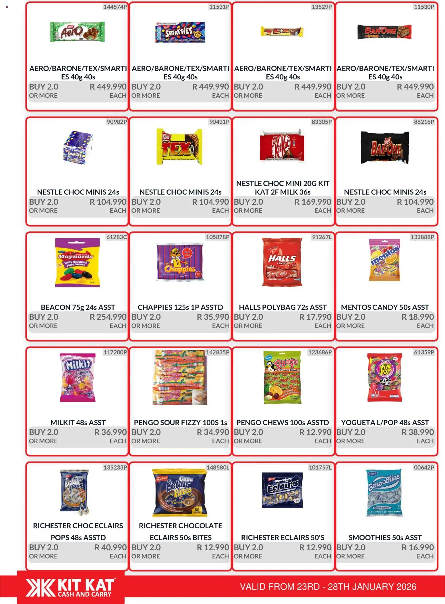 New KIT KAT Cash & Carry catalogue – valid from 23.01.2026 | Page: 3 | Products: Beans, Milk, Chocolate