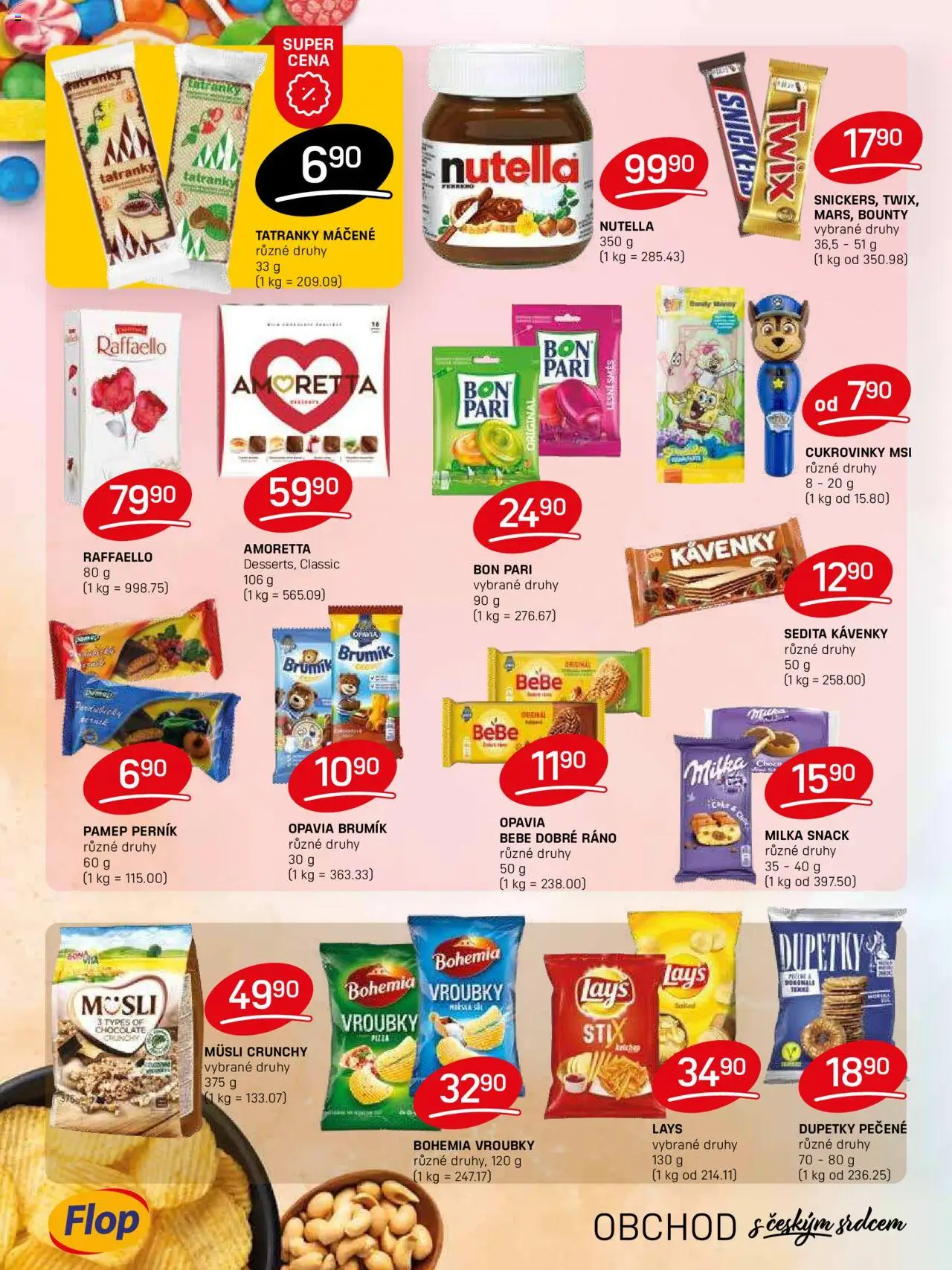 Flop leták od 10.09.2025 | Strana: 8 | Produkty: Tatranky, Milka, Lay's, Nutella