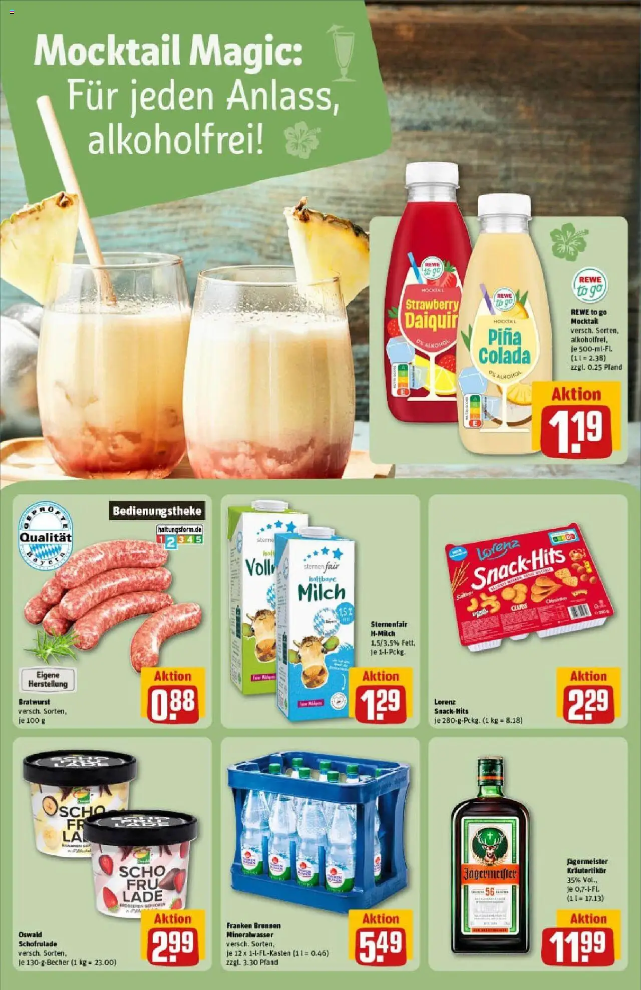 Rewe prospekt Dachau	 - gültig ab dem 13.07.2025 | Seite: 41 | Produkte: Milch, Haltbare milch, Mineralwasser, Jägermeister