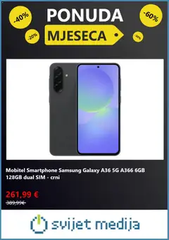 Katalog Svijet medija - Pregled kataloga iz trgovine Svijet medija, vrijedi od 04.03.2026 | Stranica: 7 | Proizvodi: Smartphone