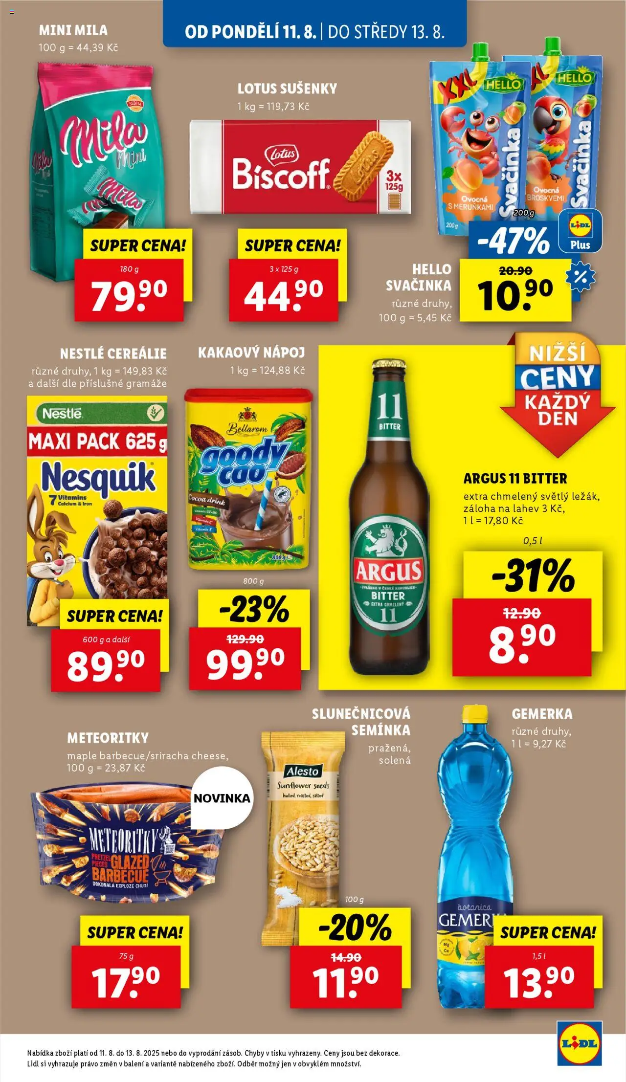 Lidl leták od 11.08.2025 | Strana: 25 | Produkty: Cookies, Lotus, Láhev, Sušenky