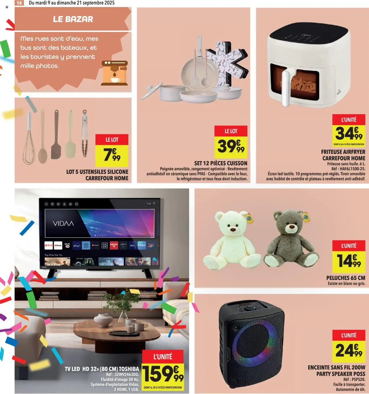  | Page: 14 | Produits: Enceinte, Plateau, Friteuse, TV led