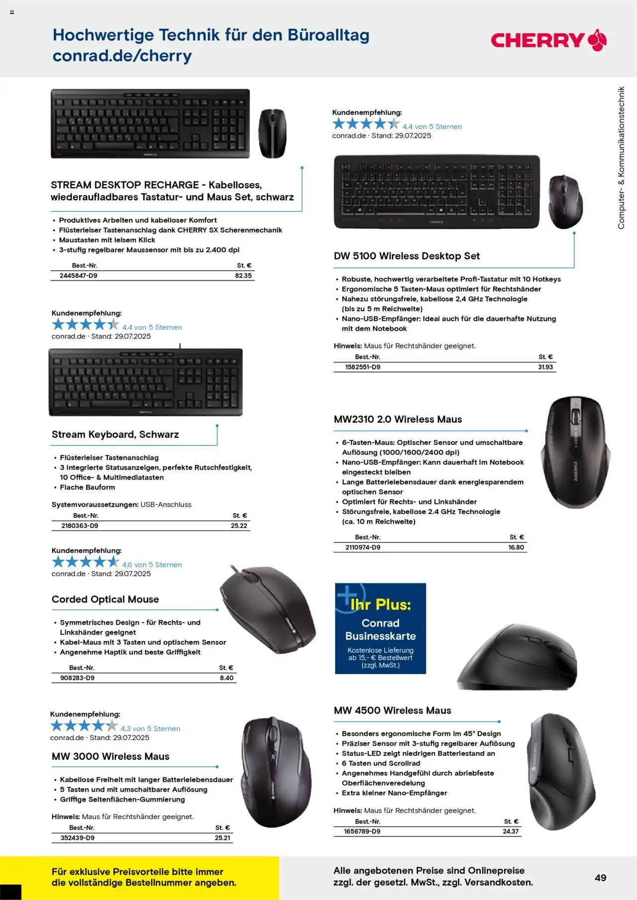 Conrad - Markenkatalog - gültig ab dem 25.08.2025 | Seite: 51 | Produkte: Notebook, Computer, Maus, Tastatur