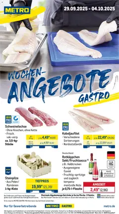 Metro Wochen-Angebote Gastro ab 29.09.2025 gültig