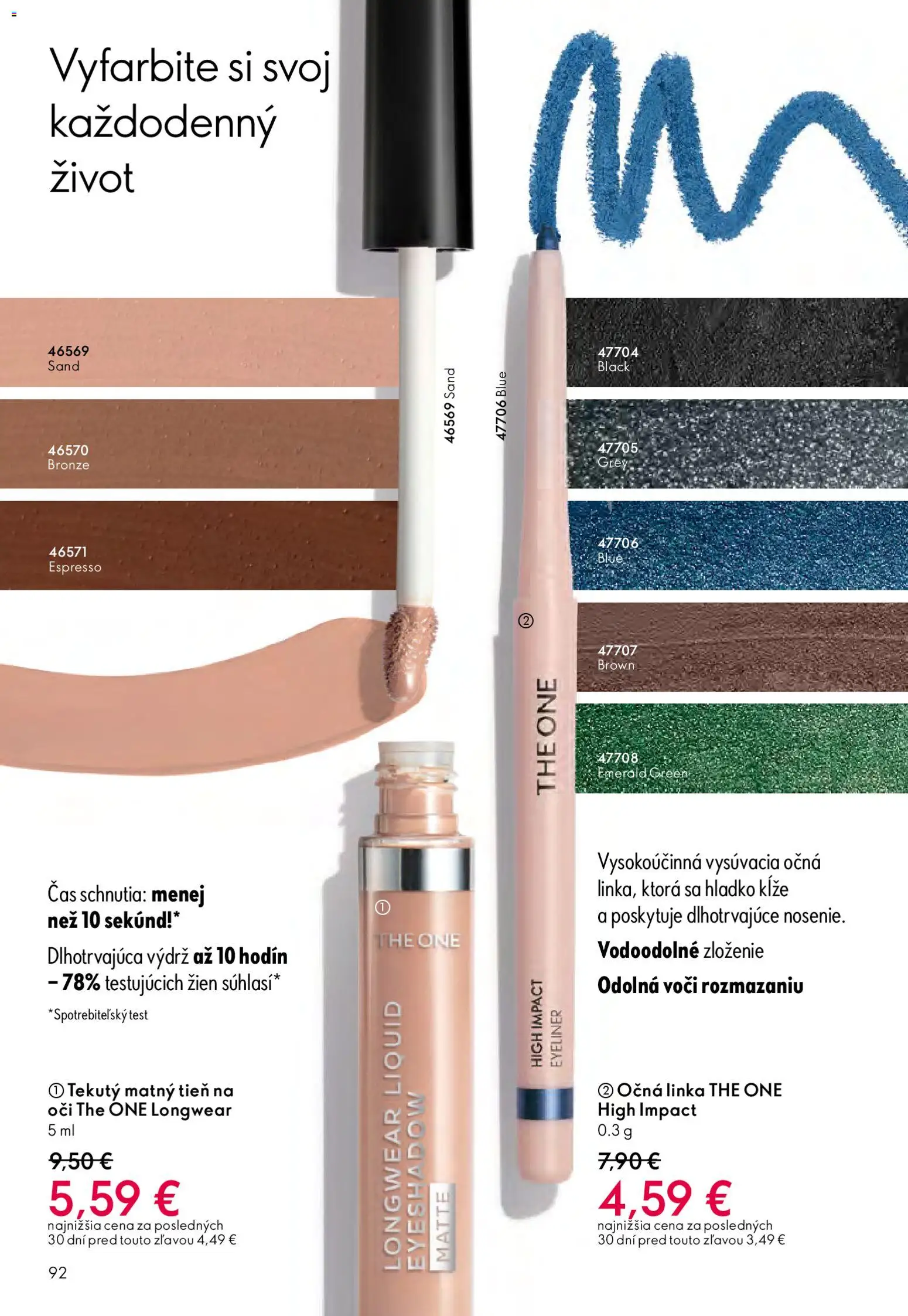 Nové Oriflame akcie – leták je platný od 25.03.2026 | Strana: 92 | Produkty: Očná linka