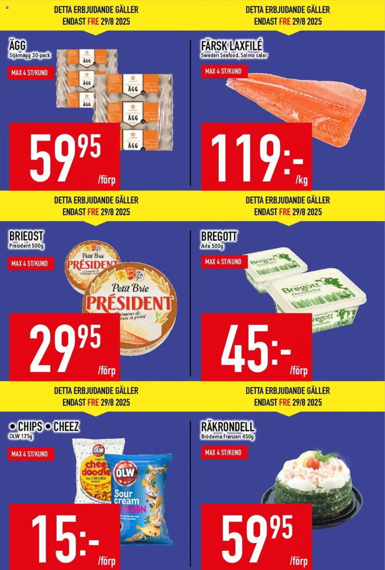 Matdax reklamblad aktuell från 25.08.2025 | Sida: 4 | Produkter: Galler, Bregott, Brieost