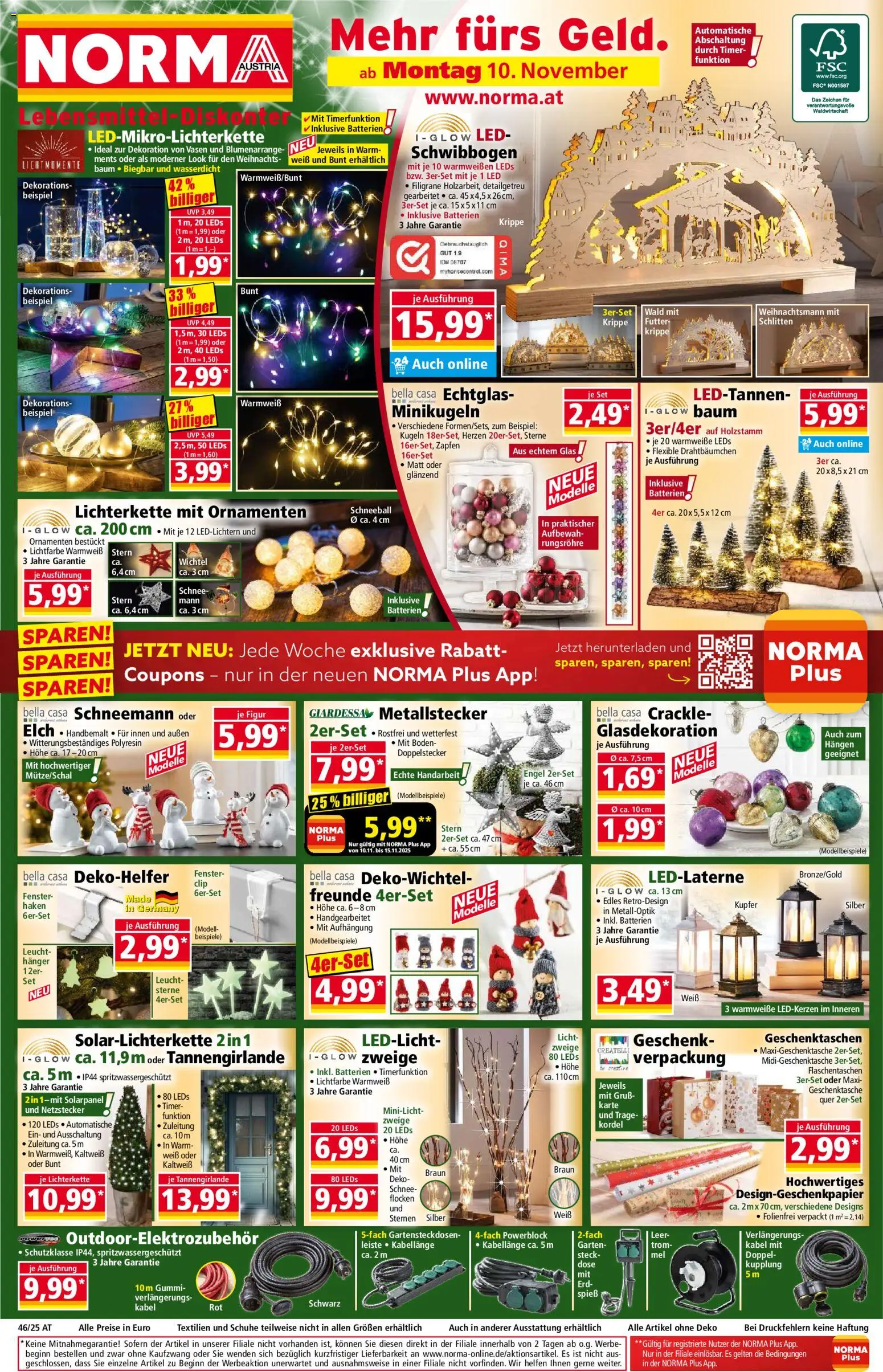 Norma Flugblatt gültig ab 10.11.2025 | Seite: 1 | Produkte: Flocken, Kabel