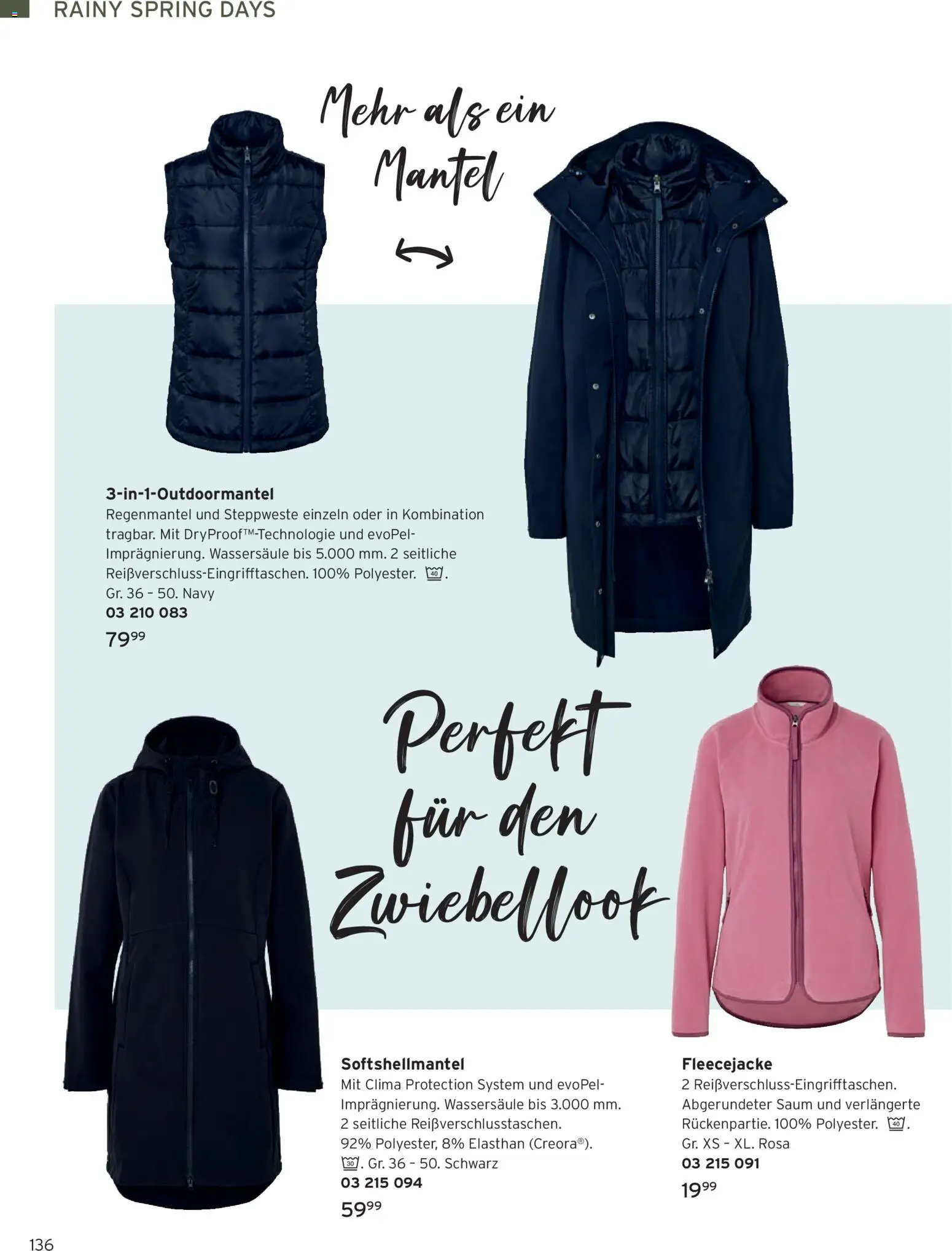 Tchibo Katalog Frühling – gültig ab 24.03.2026 | Seite: 136 | Produkte: Steppweste, Mantel
