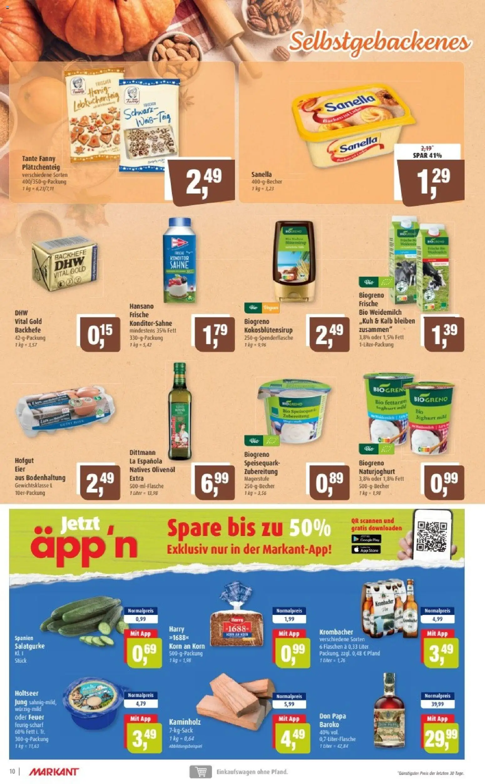 Markant Prospekt 	 – gültig ab 03.11.2025 | Seite: 10 | Produkte: Joghurt, Eier, Olivenol, Speisequark