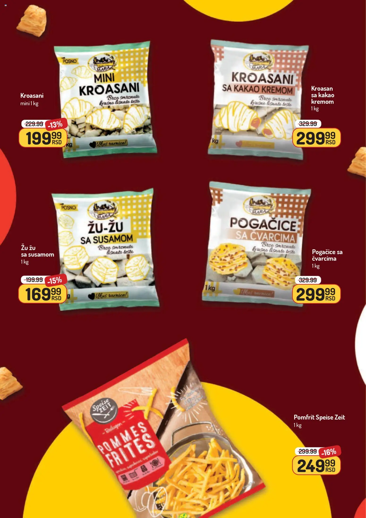 Aman katalog - važi od 08.12.2025 | Strana: 22 | Proizvode: Lisnato testo, Kroasan, Pomfrit