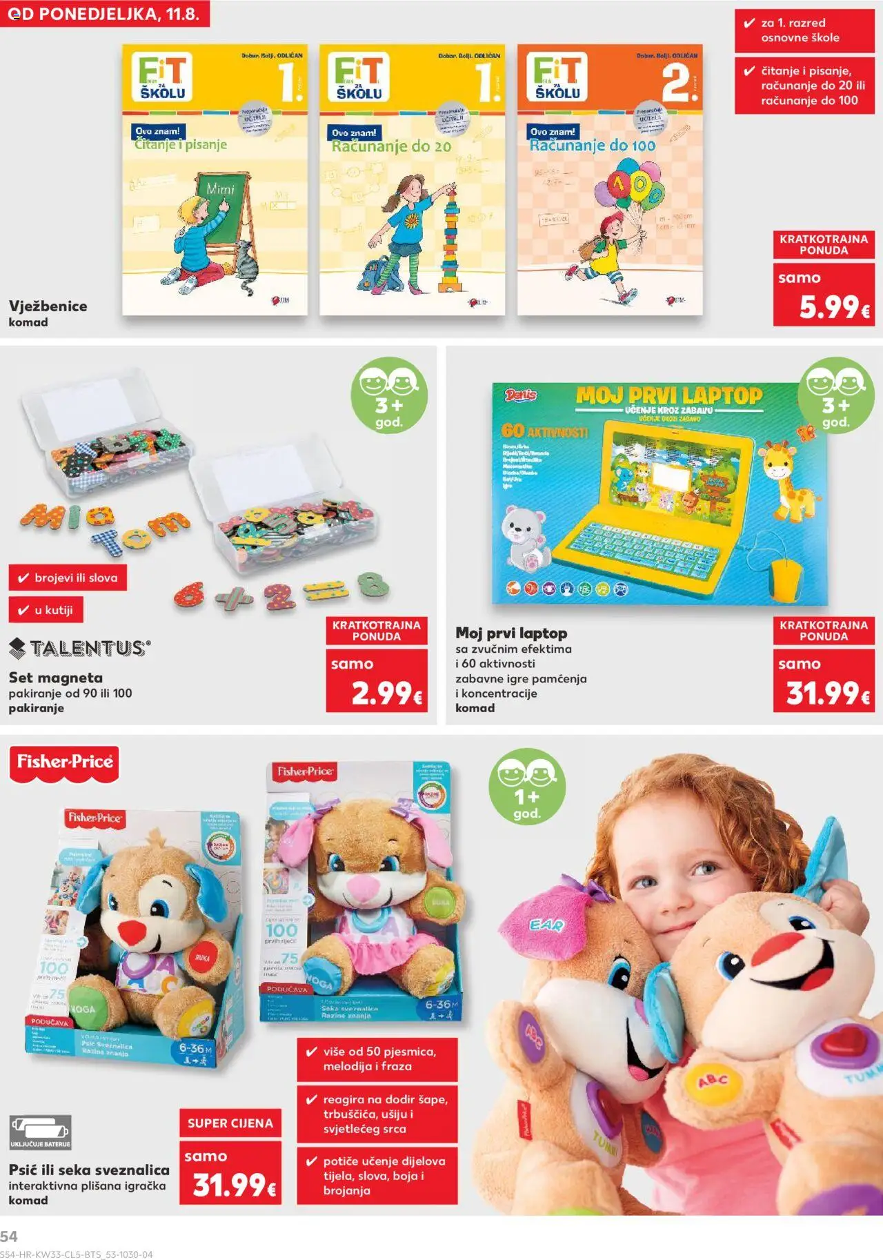 Kaufland HR akciós ujság - amely érvényes a következő dátumtól: 11.08.2025 | Oldal: 54 | Termékek: Laptop