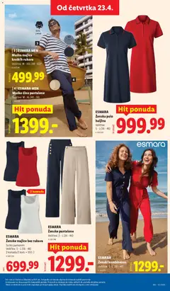 ESMARA MEN Muška majica kratkih rukava, Muška majica kratkih rukava, veličine M - XXL (48-62), 100% pamuk - pregled Lidl kataloga - važi od 23.04.2026 | Strana: 73 | Proizvode: Haljina, Ženske pantalone, Majica kratkih rukava, Pantalone