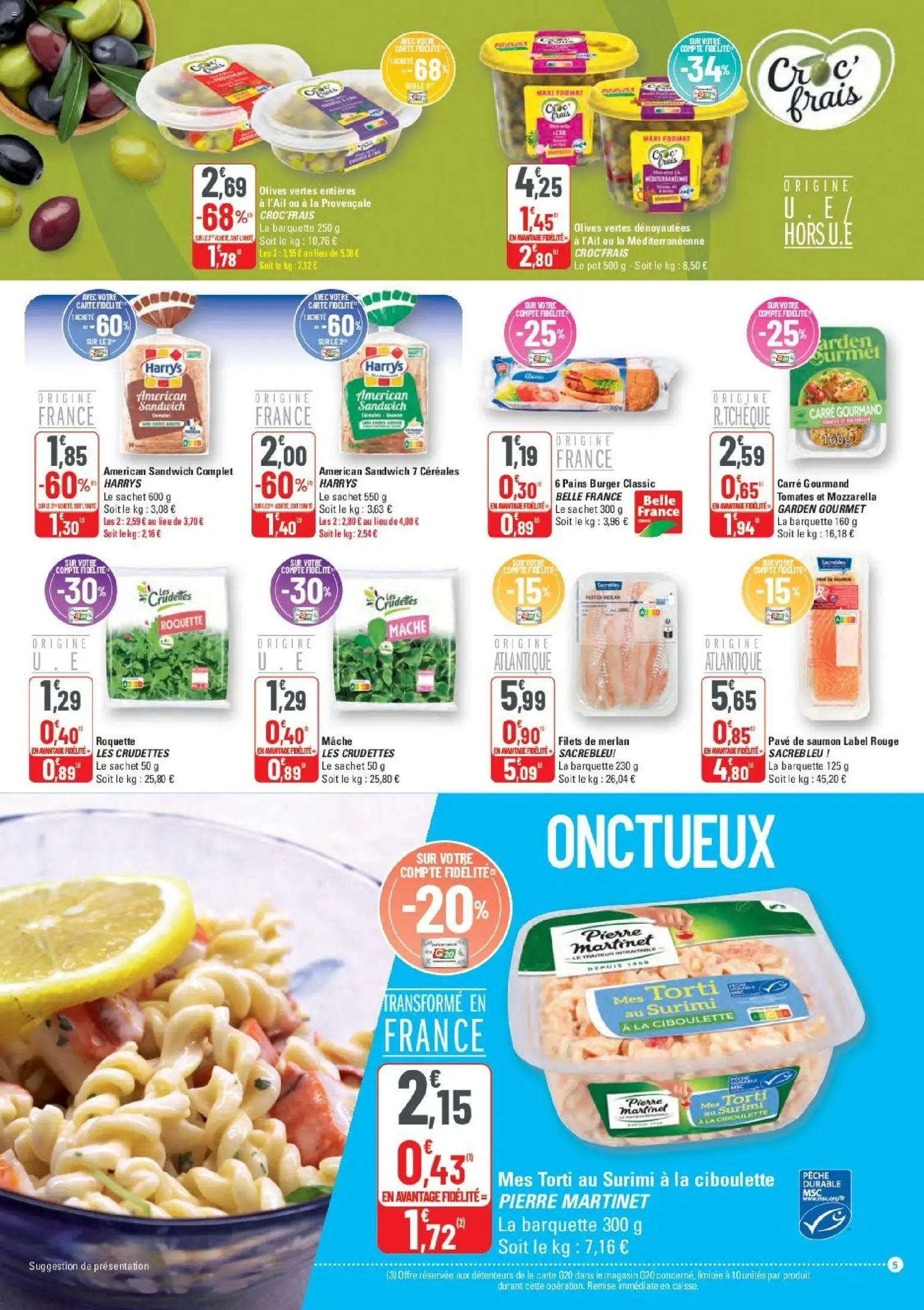 {H1} | Page: 5 | Produits: Pavé de saumon, Pêche, Mâche, Saumon