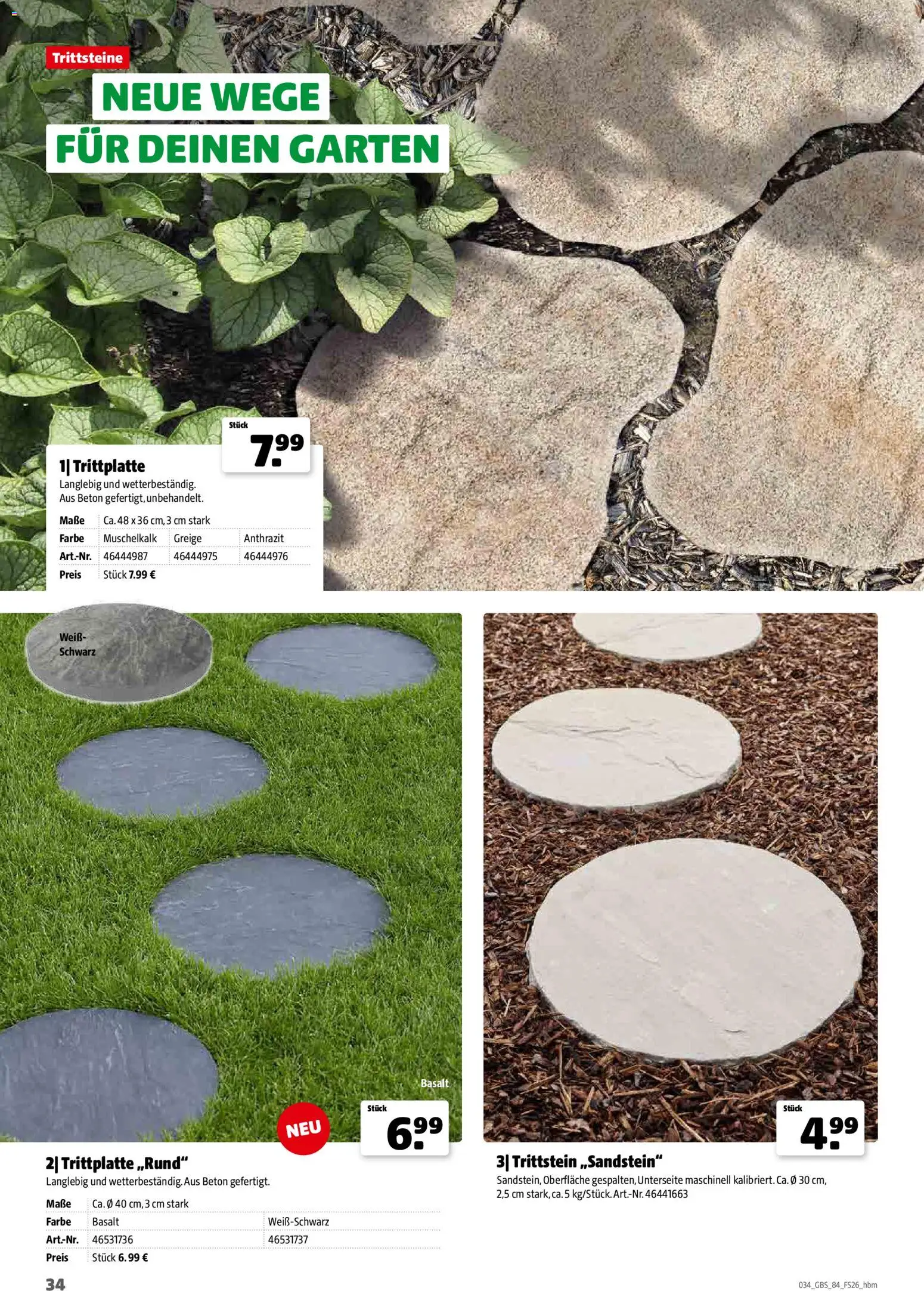 Hagebau Gartenbaustoffsortiment – gültig ab 02.03.2026 | Seite: 34