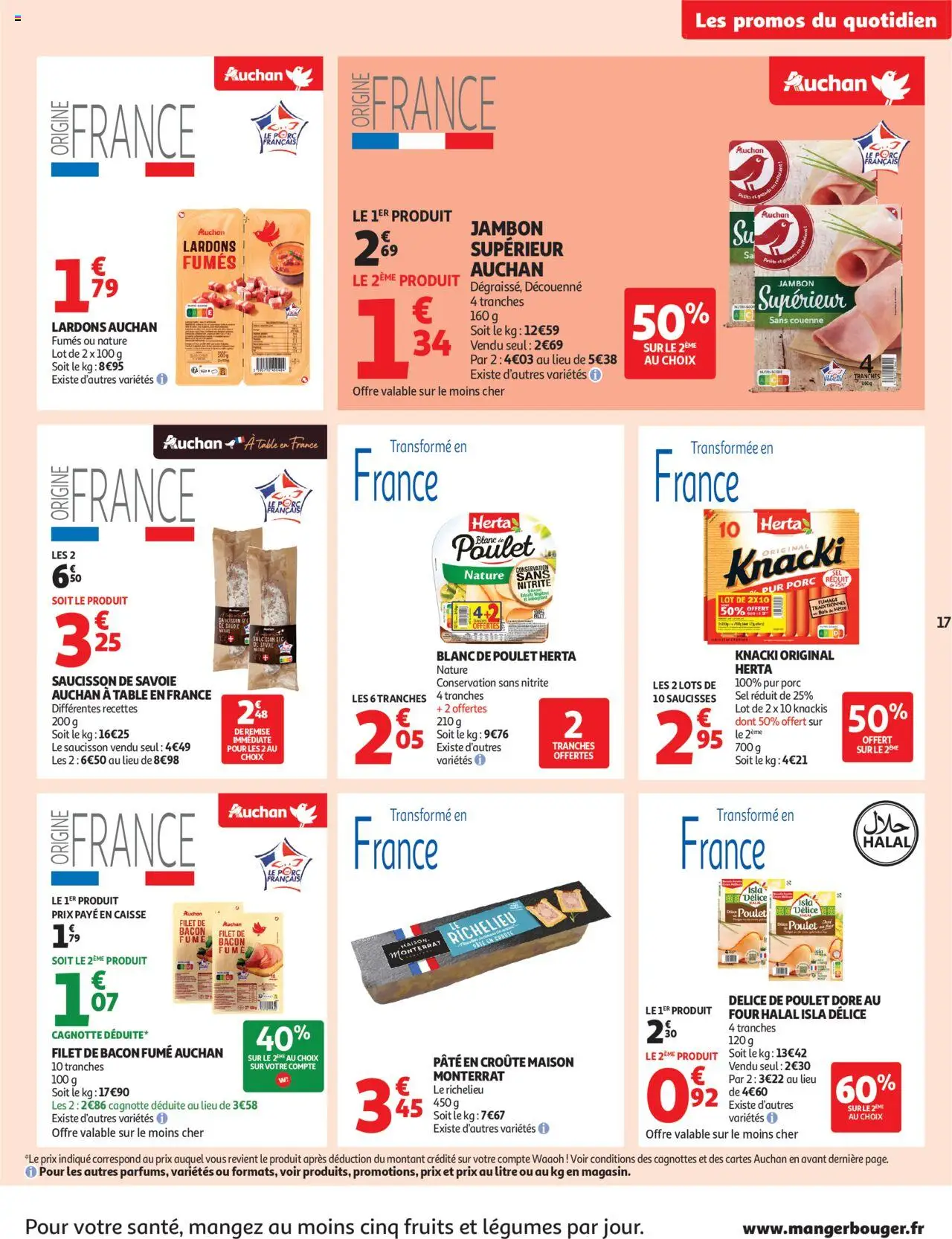  | Page: 17 | Produits: Saucisson, Lardons, Jambon, Porc