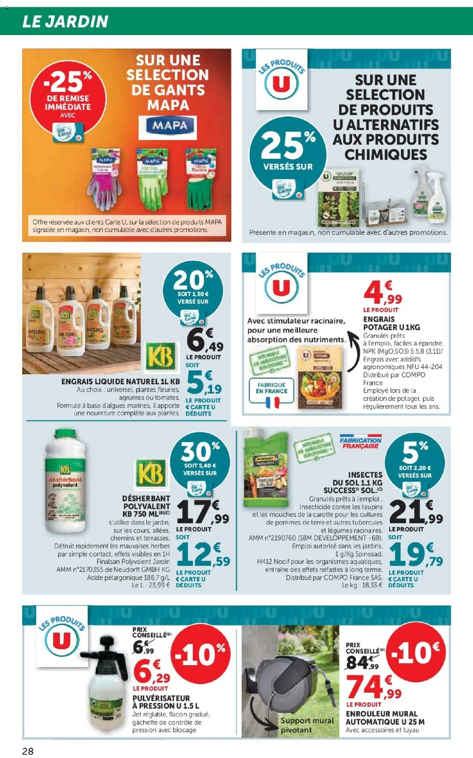 {H1} | Page: 28 | Produits: Tuyau, Pommes, Carotte, Pommes de terre