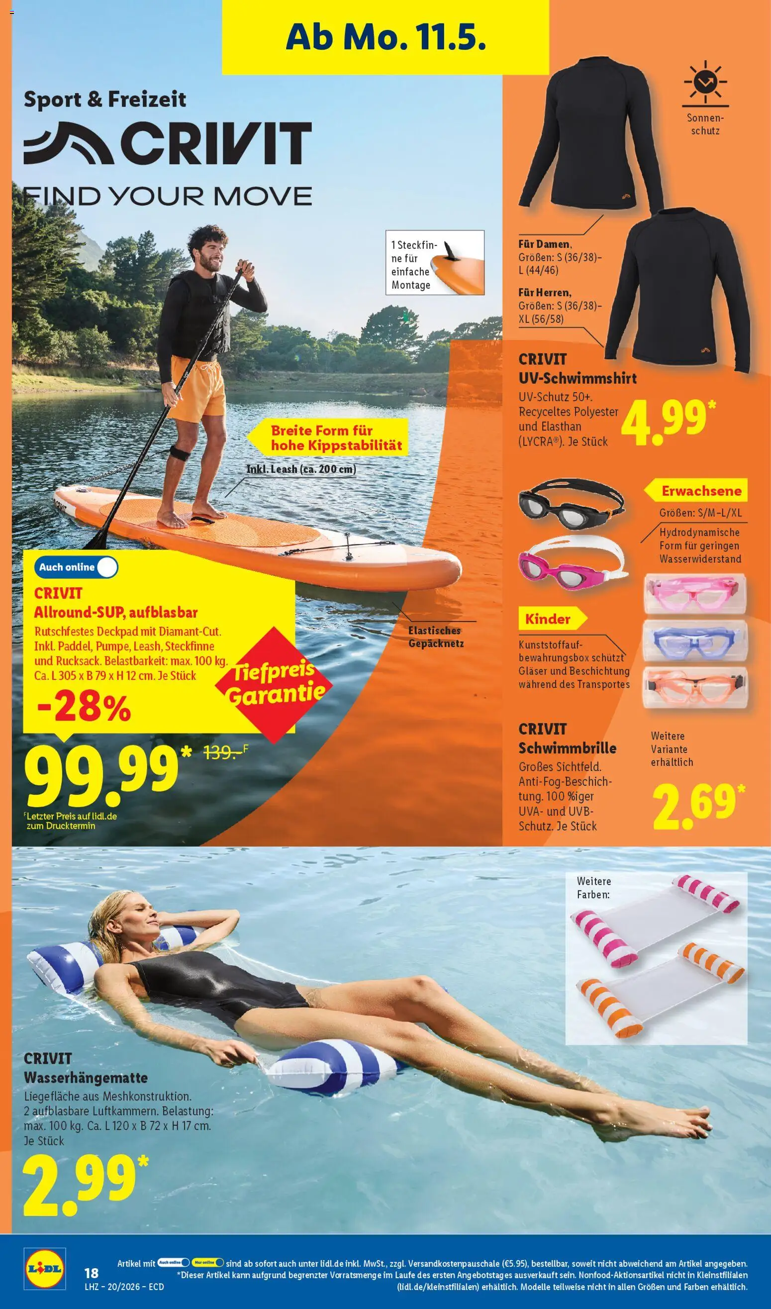 Lidl Prospekt – gültig ab 11.05.2026 | Seite: 10 | Produkte: Schwimmbrille