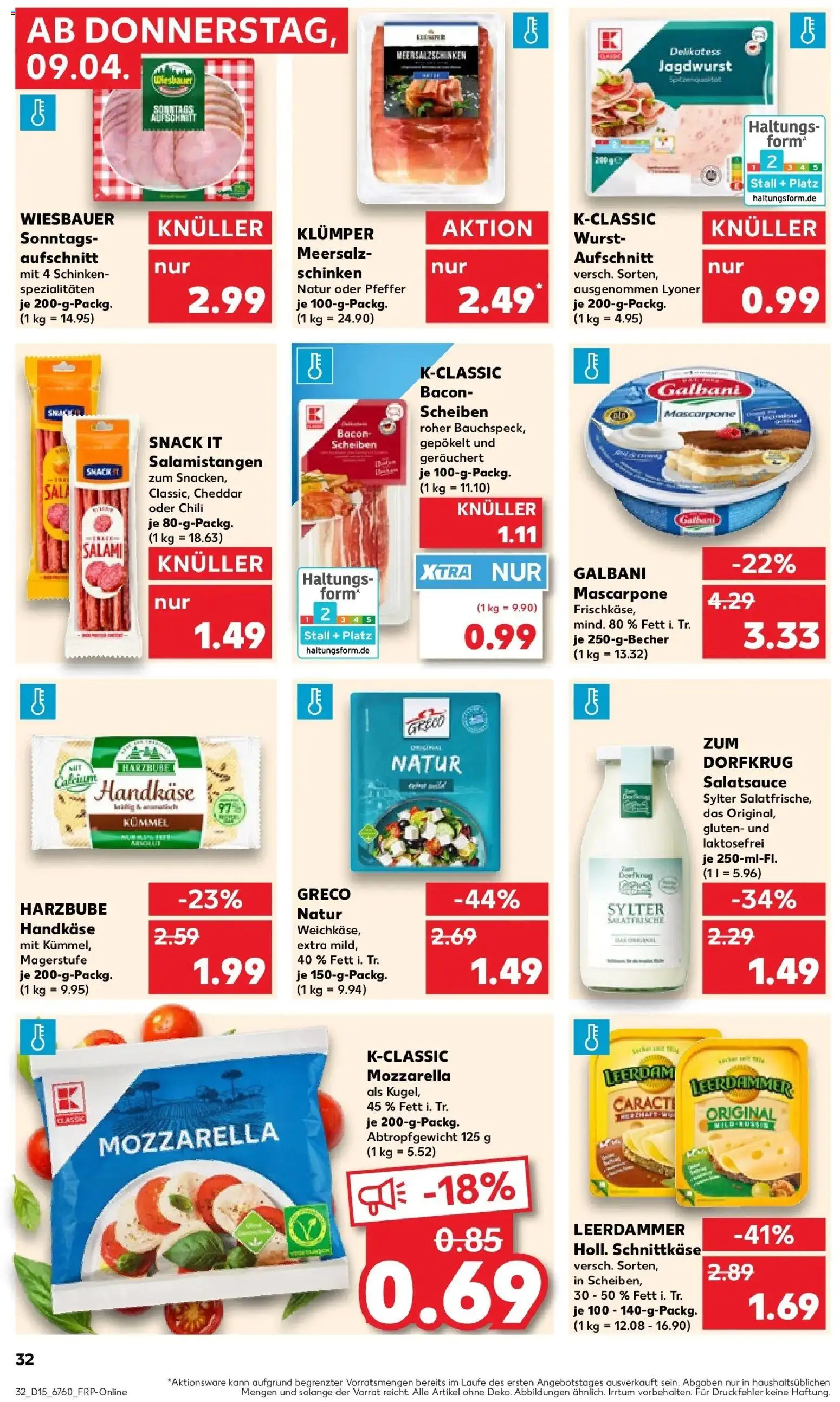 Kaufland Prospekt Würzburg	 – gültig ab 07.04.2026 | Seite: 44 | Produkte: Mozzarella, Leerdammer, Pfeffer, Chili