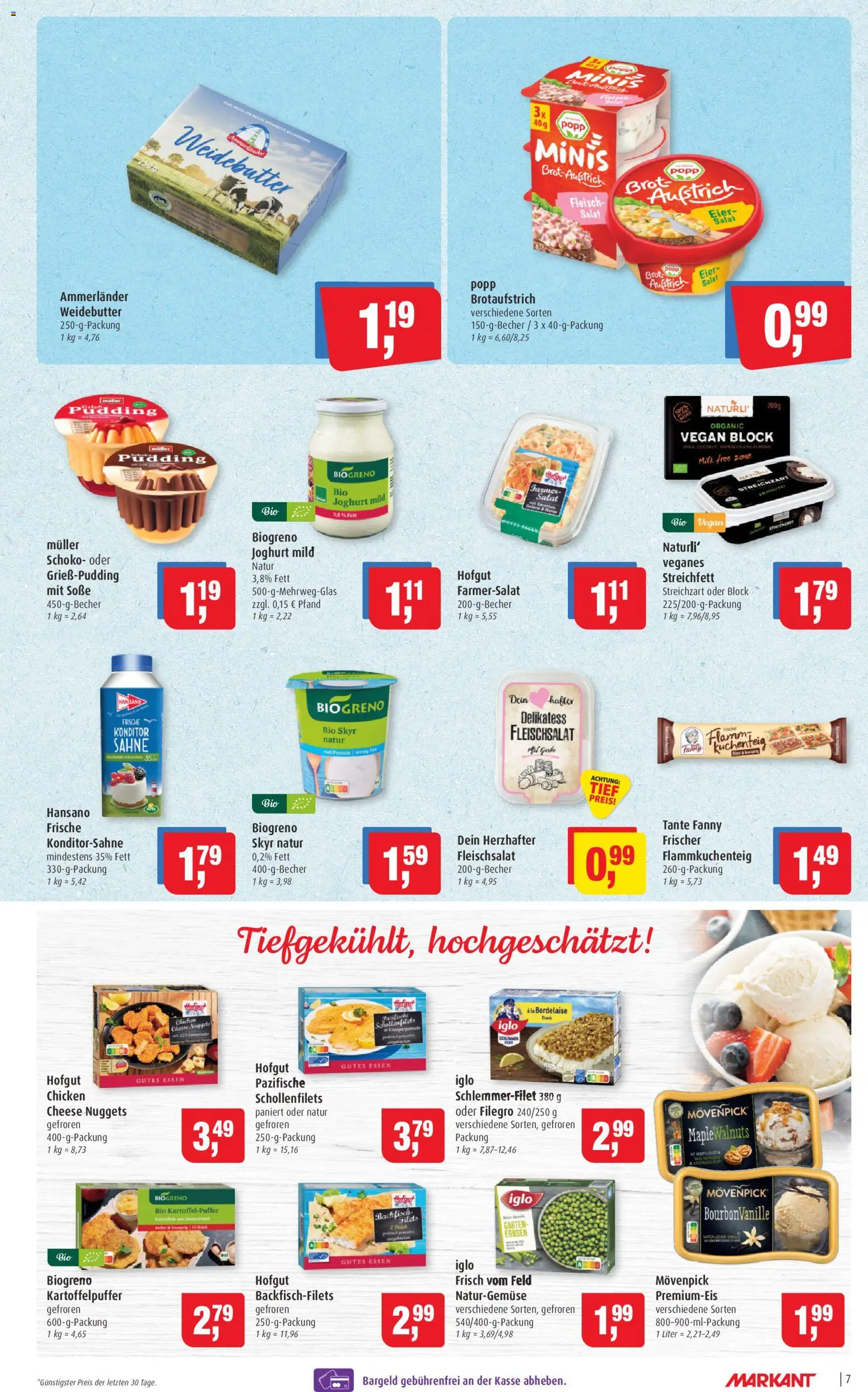 Markant Prospekt 	 – gültig ab 16.03.2026 | Seite: 7 | Produkte: Joghurt, Iglo, Brot, Salat