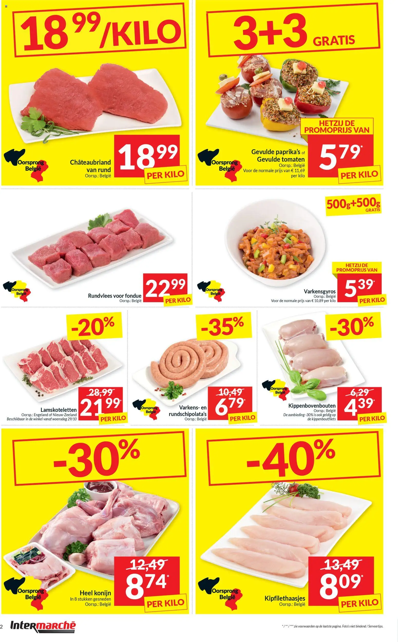{H1} | Pagina: 2 | Producten: Cordon bleu, Tomaten, Rundvlees