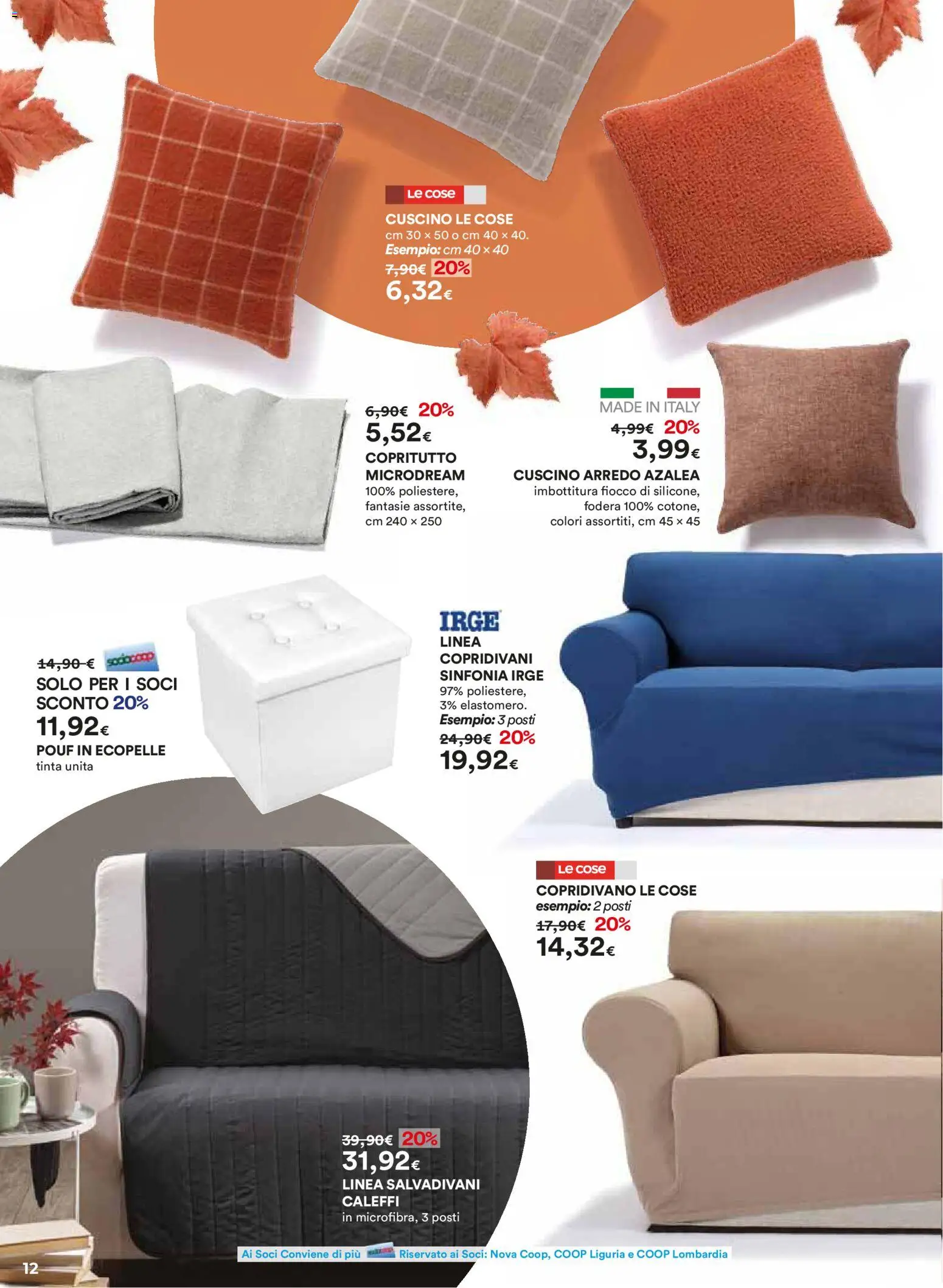 Volantino Ipercoop del 27.12.2025 | Pagina: 12 | Prodotti: Copridivano, Cuscino