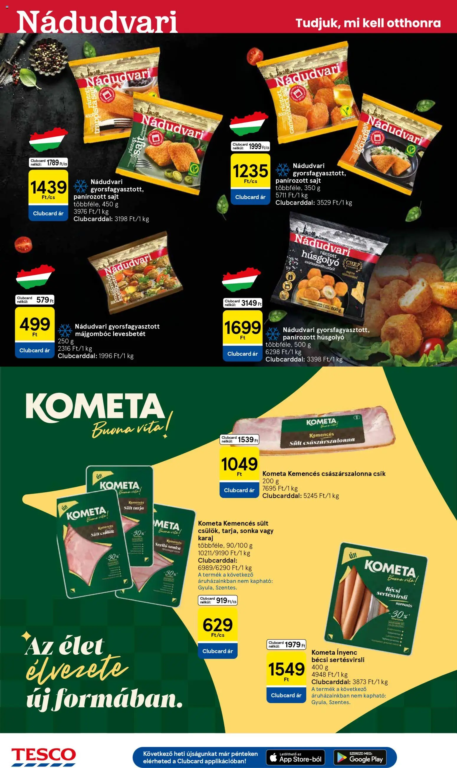 Tesco akciós ujság - amely érvényes a következő dátumtól: 13.11.2025 | Oldal: 20 | Termékek: Májgombóc levesbetét, Karaj, Sajt, Camembert