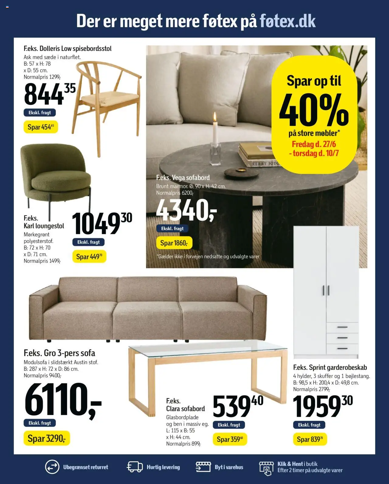 Føtex Tilbudsavis gyldig fra 27.06.2025 | Side: 70 | Produkter: Sofabord, Sofa