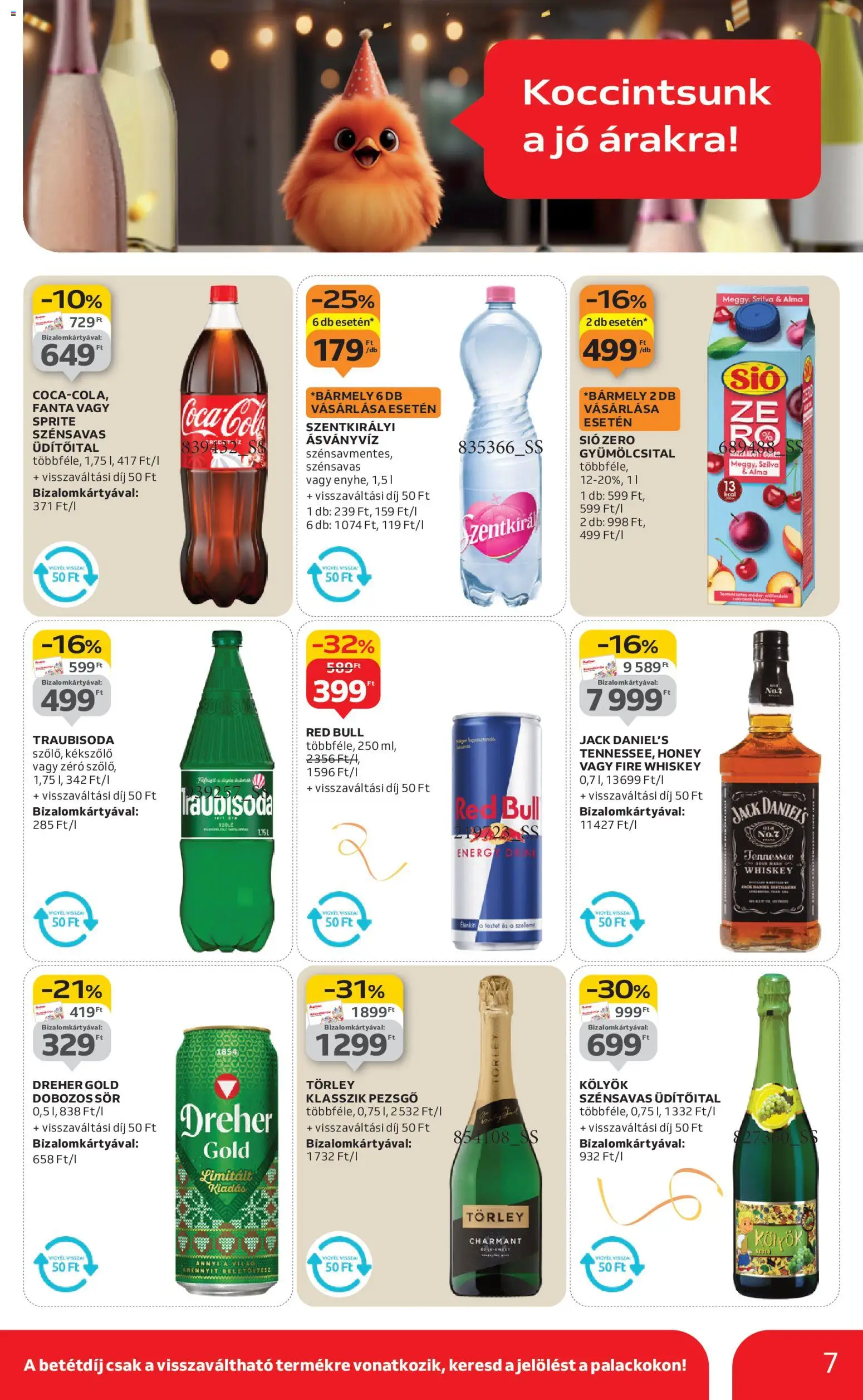 Auchan akciós ujság - amely érvényes a következő dátumtól: 27.12.2025 | Oldal: 7 | Termékek: Szilva, Dobozos sör, Ásványvíz, Sör