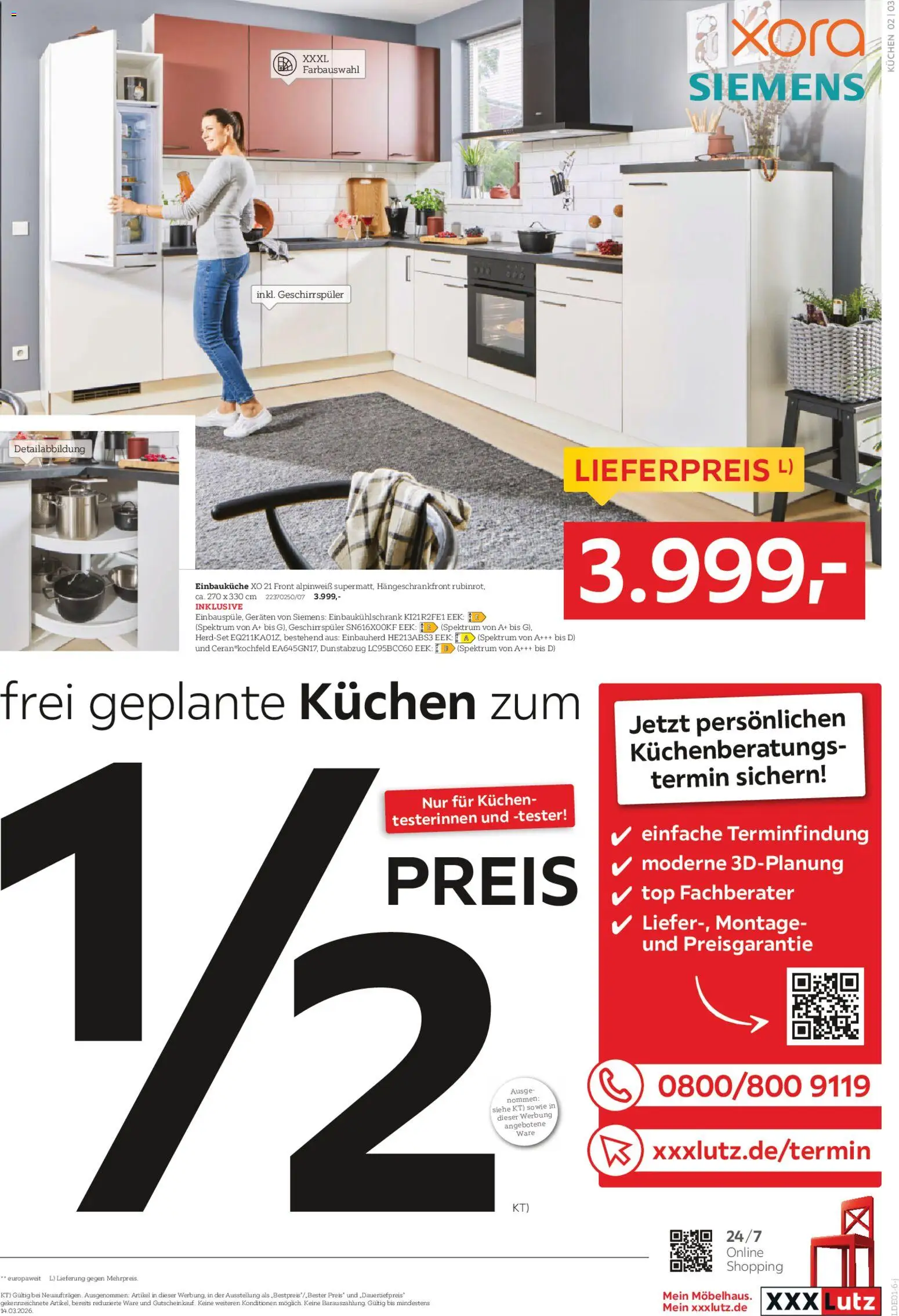 XXXL Lutz Neueröffnungsangebote Rangsdorf – gültig ab 01.03.2026 | Seite: 3 | Produkte: Top, Geschirrspüler, Kochfeld, Dunstabzug