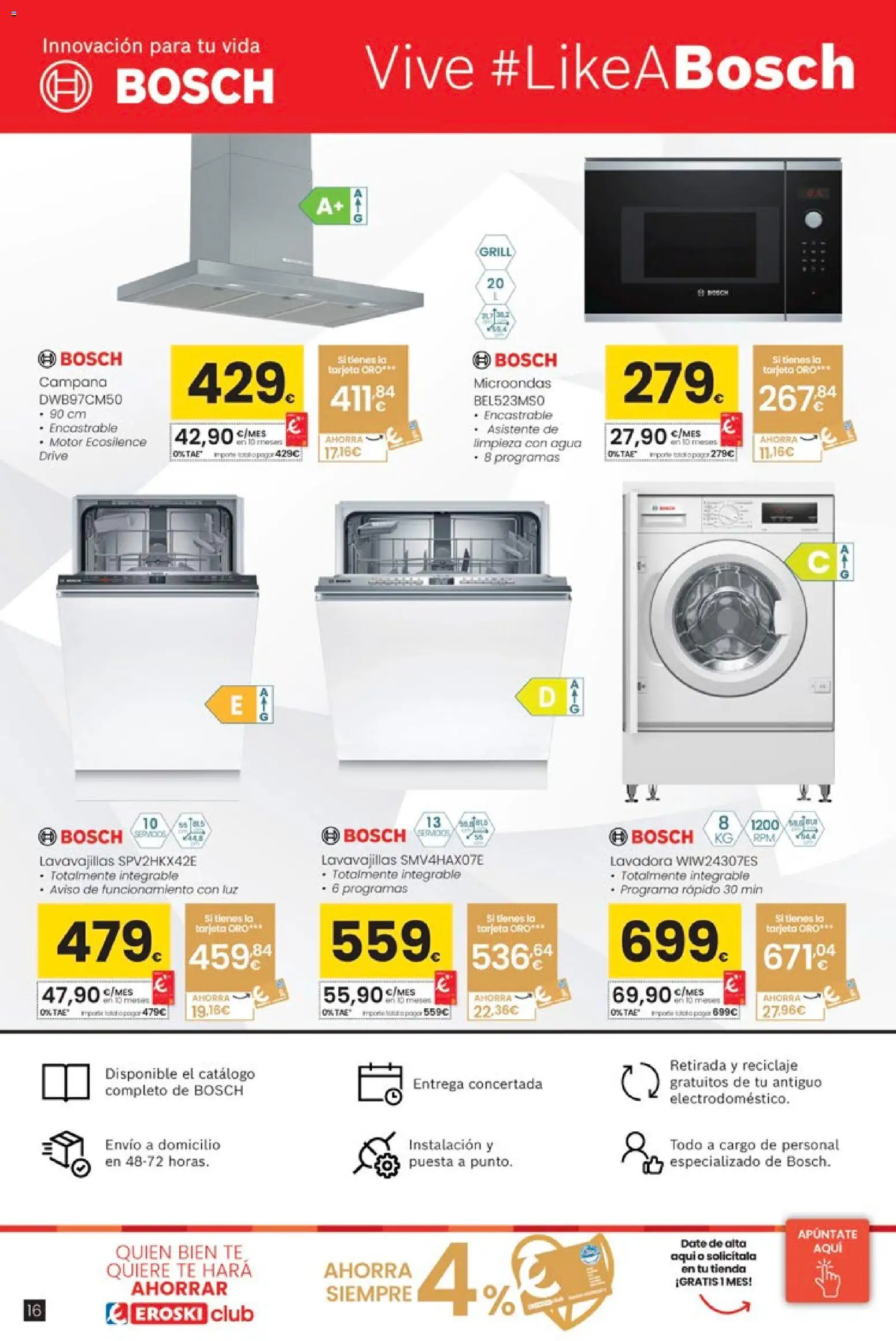 Eroski - Black Friday │ válido desde el 20.11.2025 | Página: 16 | Productos: Té, Lavadora, Lavavajillas