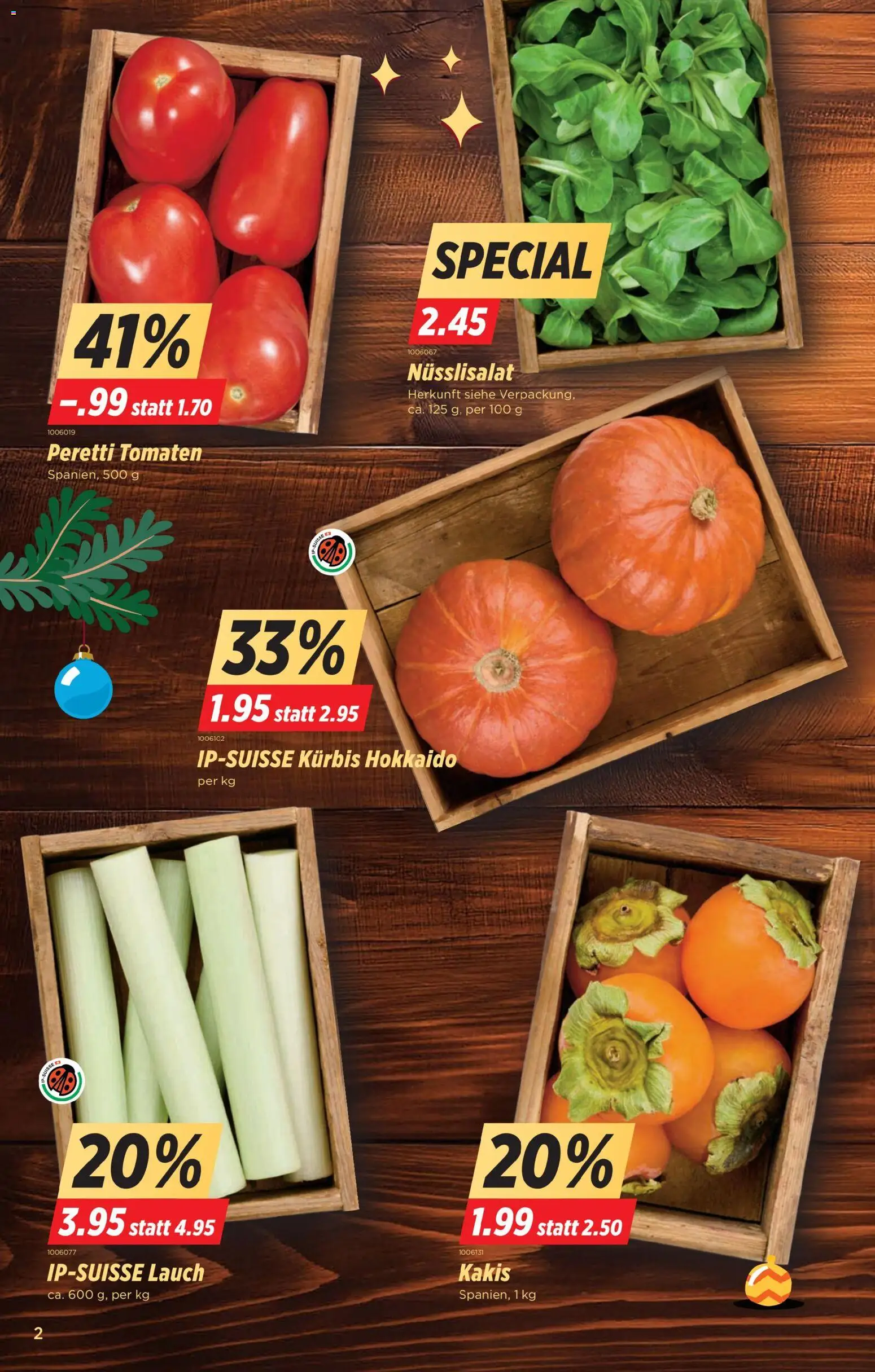 Denner Aktionen – gültig ab 09.12.2025 | Seite: 2 | Produkte: Tomaten, Kürbis