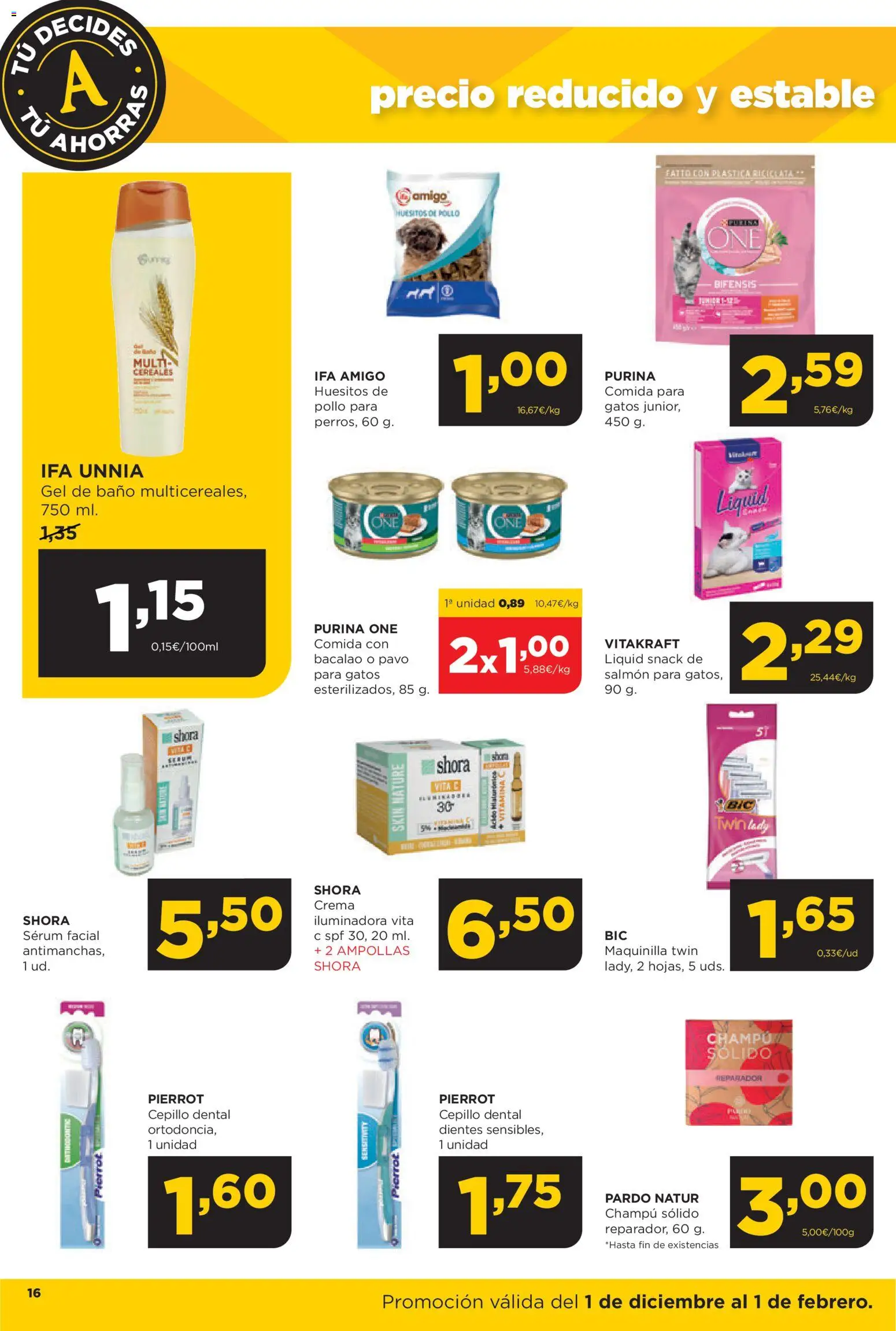 Alimerka folleto │ válido desde el 01.12.2025 | Página: 16 | Productos: Cepillo, Gel de baño, Crema, Baño