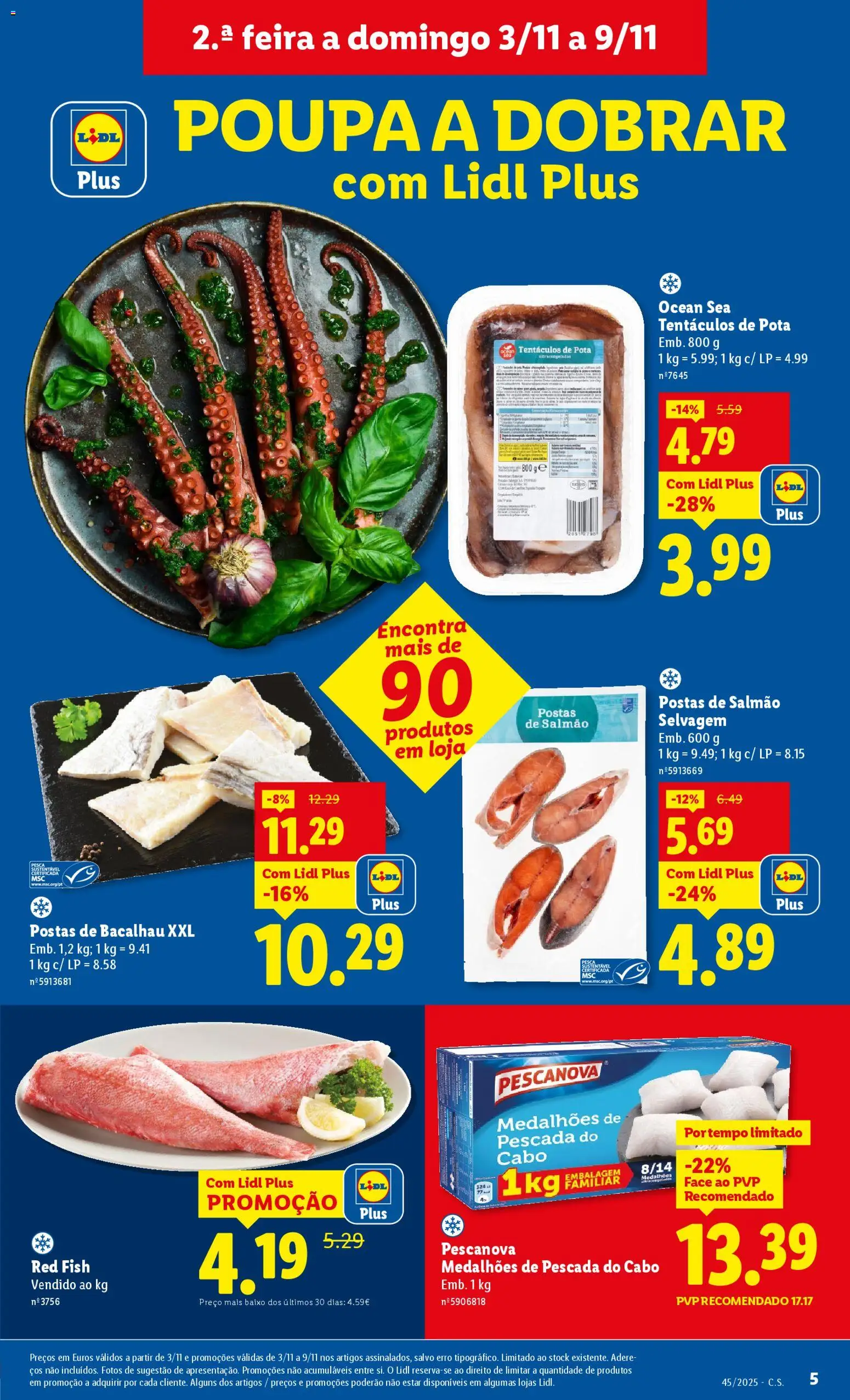 Lidl folheto │ válido de 03.11.2025 | Página: 5 | Produtos: Cabo, Bacalhau, Pescada, Pescada do cabo