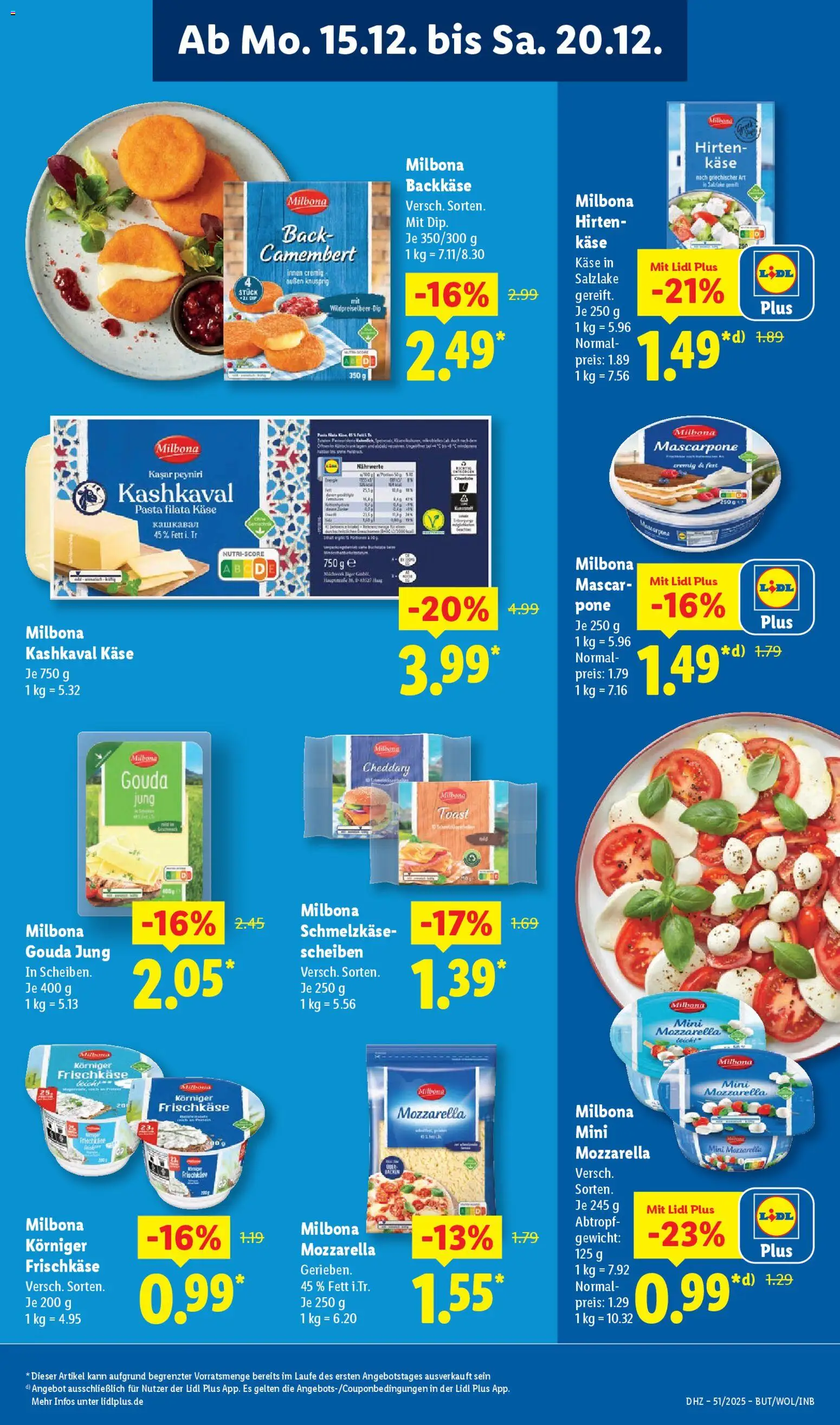 Lidl Prospekt Gedern – gültig ab 15.12.2025 | Seite: 15 | Produkte: Gewicht, Käse, Gouda, Frischkase