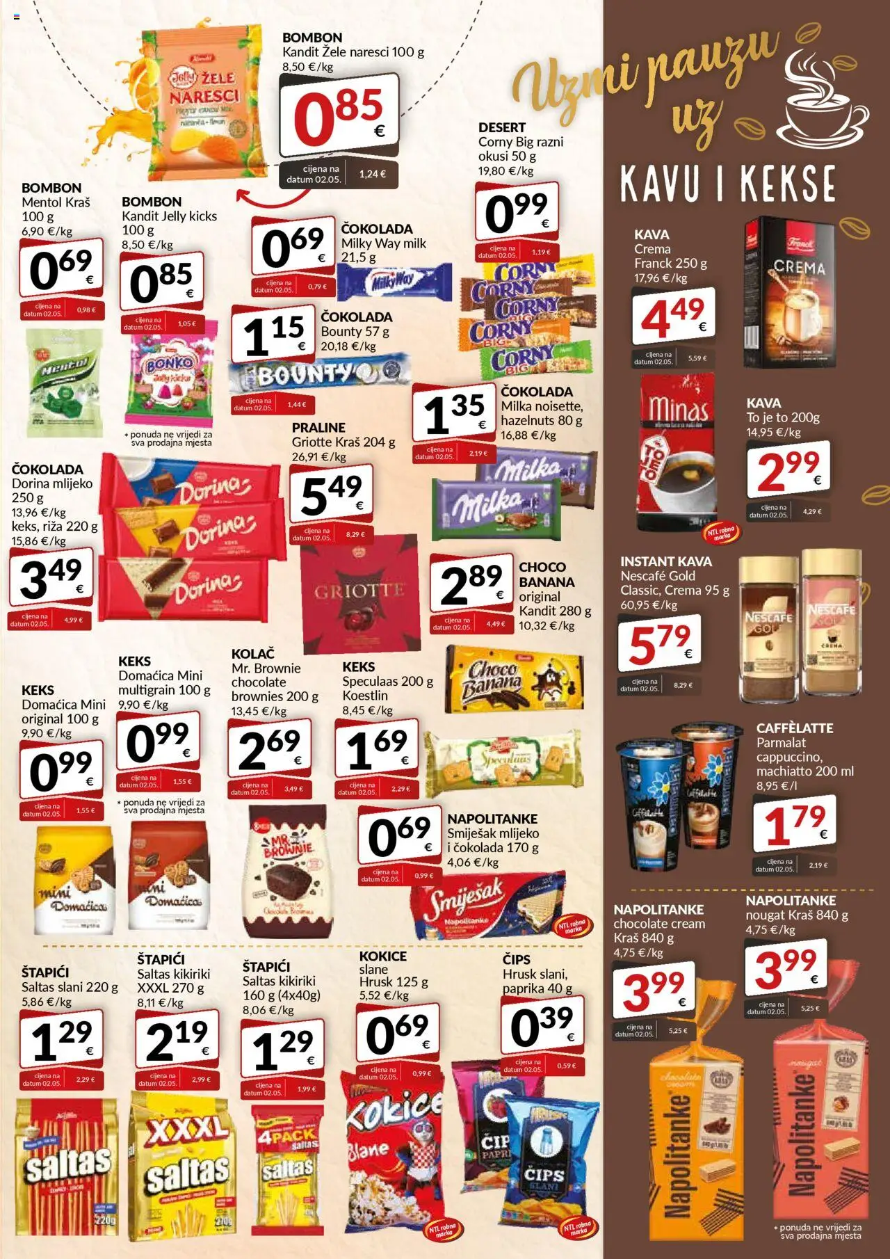 Bakmaz katalog | vrijedi od 28.08.2025 | Stranica: 5 | Proizvodi: Kava, Riža, Kokice, Nescafe Gold