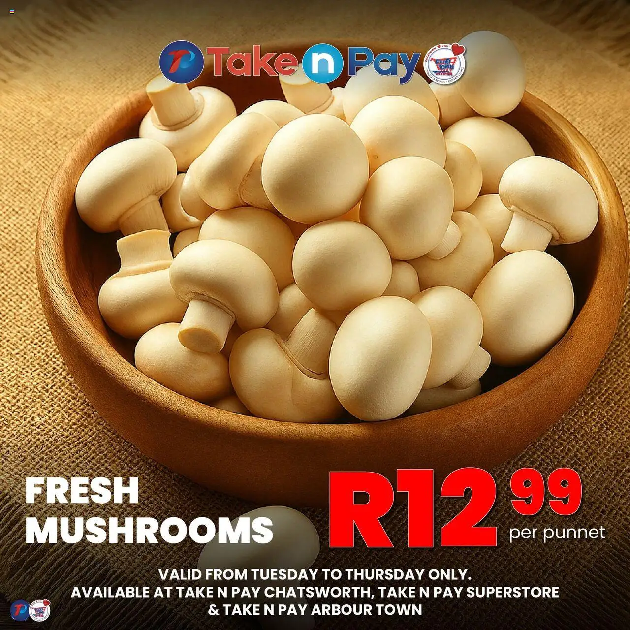 Take n Pay Fresh Mushrooms │ valid from 15.07.2025 | Page: 1 | Products: Mushrooms