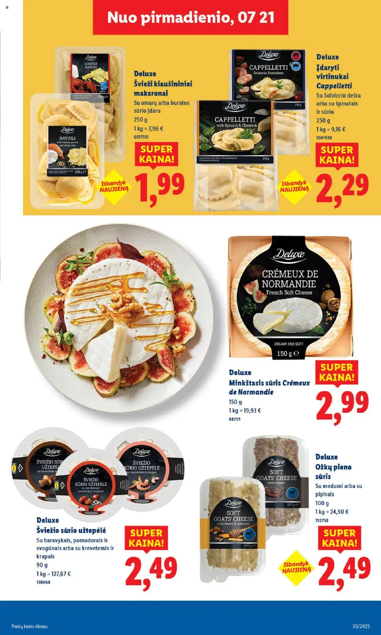 LIDL - Leidinys│galioja nuo 24.07.2025 | Puslapis: 27 | Prekių: Užtepėlė, Sūris, Dešra, Makaronai