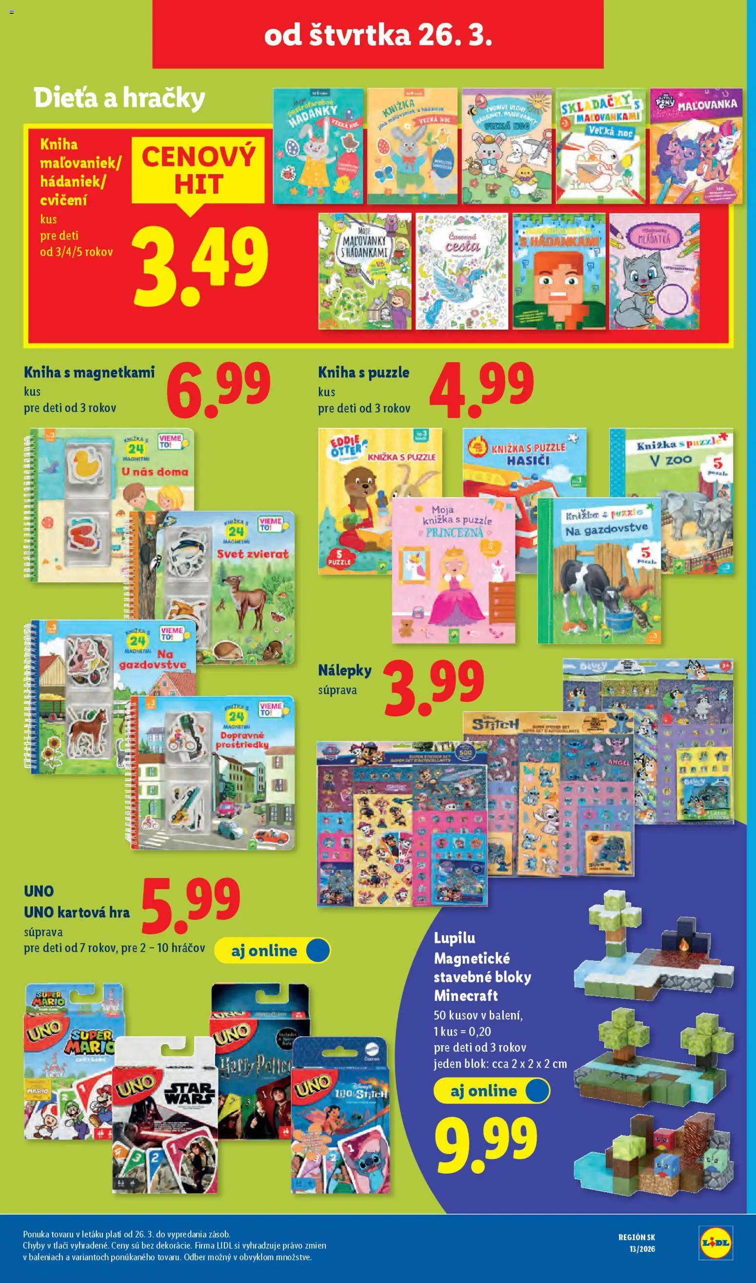 Nové Lidl akcie – leták je platný od 23.03.2026 | Strana: 92 | Produkty: Kniha, Puzzle, Hra, Hračky