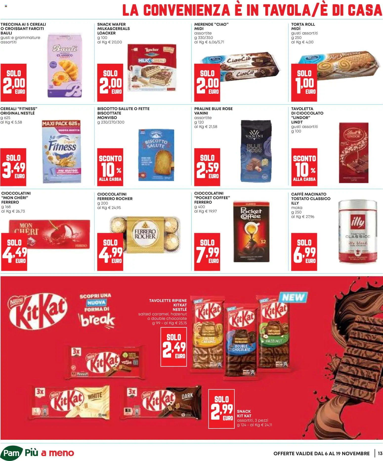 Volantino Panorama del 06.11.2025 | Pagina: 13 | Prodotti: Cioccolato, Cereali, Croissant, Cioccolatini