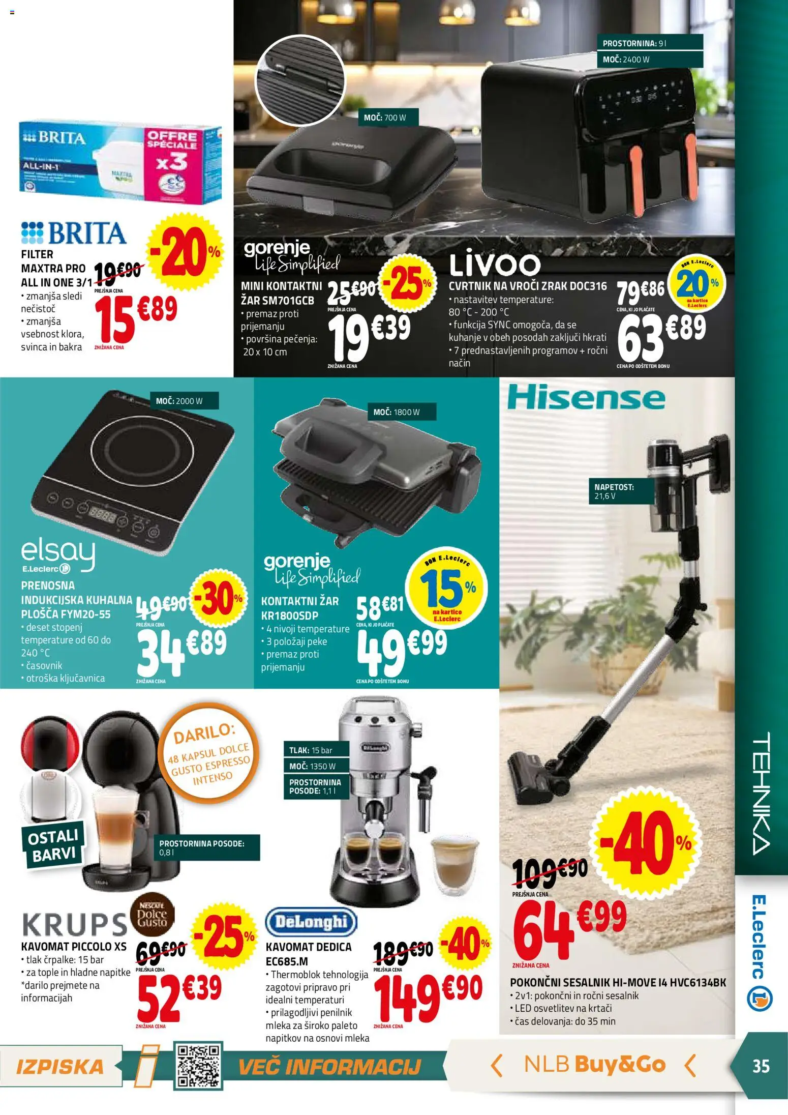 Novi E.leclerc katalog ponudbe – veljaven od 21.01.2026 | Stran: 35 | Izdelki: Zar, Sesalnik, Časovnik