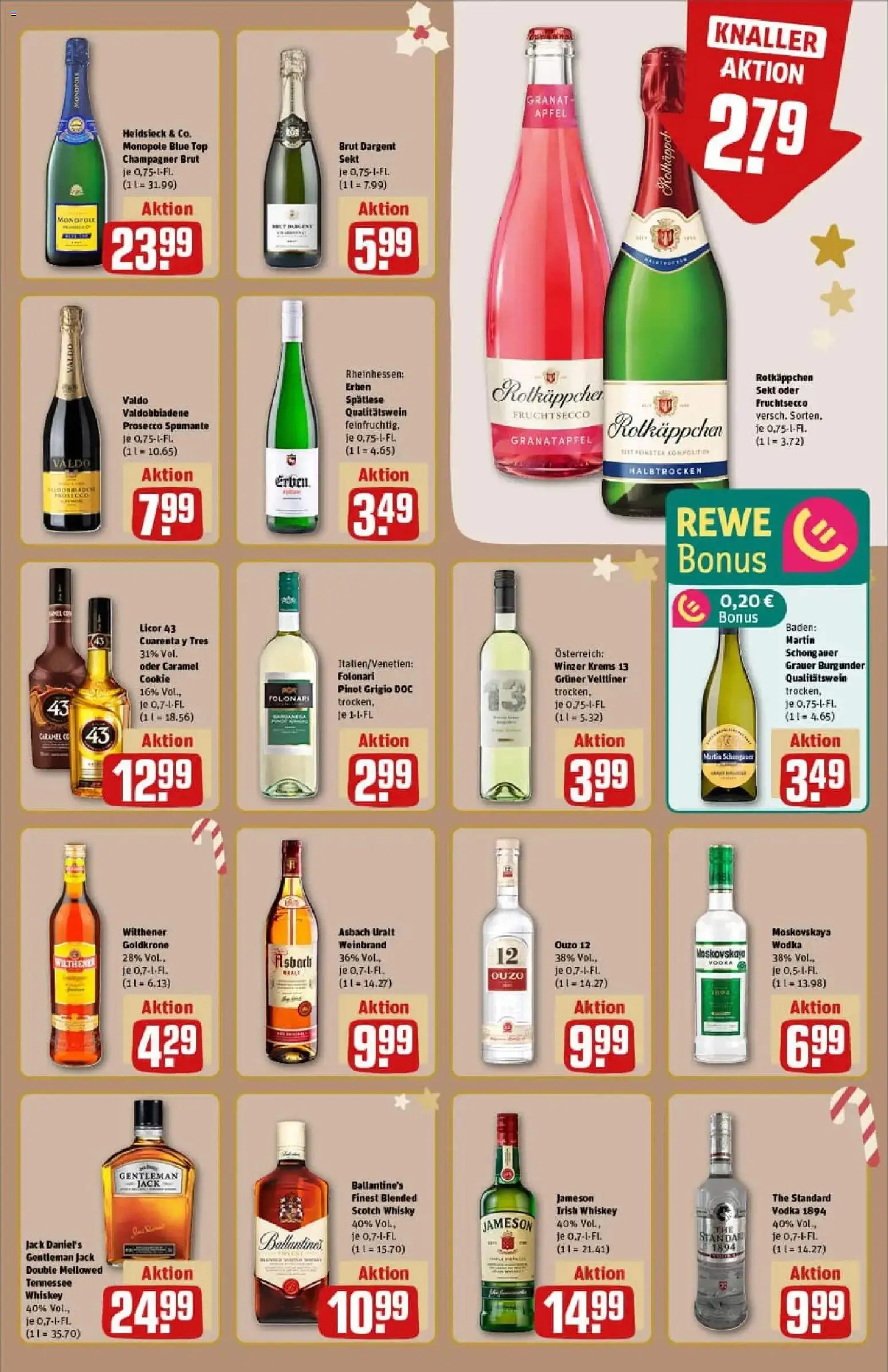 Rewe prospekt Weißenfels	 – gültig ab 07.12.2025 | Seite: 17 | Produkte: Ouzo, Fruchtsecco, Prosecco, Wodka