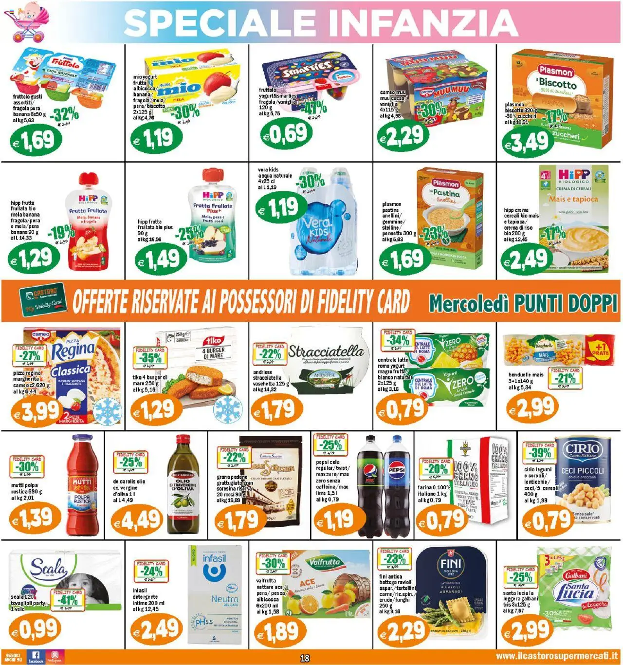 Volantino Il Castoro del 17.09.2025 | Pagina: 18 | Prodotti: Detergente, Sale, Grana Padano, Mutti