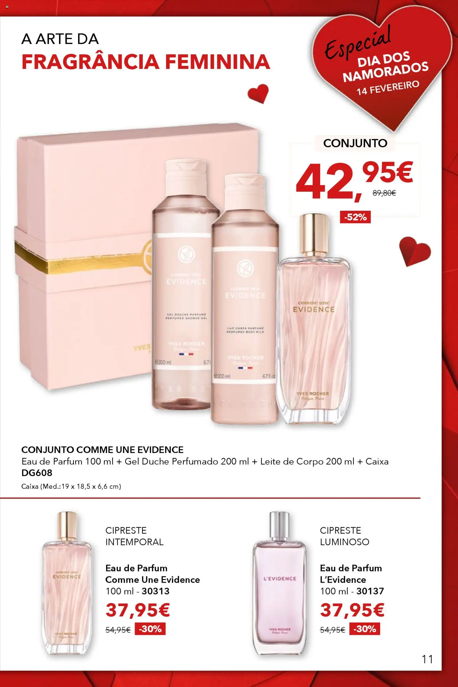 Yves Rocher - Dia dos namorados  │ válido de 30.01.2026 | Página: 11 | Produtos: Perfume, Fragrância, Caixa, Leite