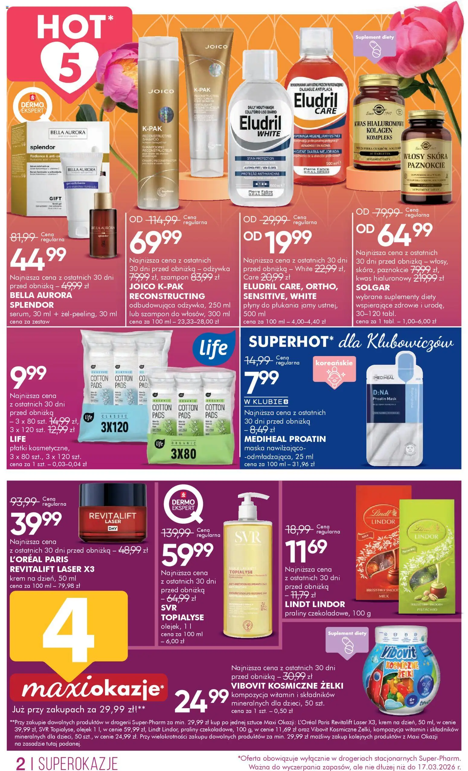 Super-pharm gazetka od 05.03.2026 | Strona: 2 | Produkty: Żelki, Maska, Płatki, Krem